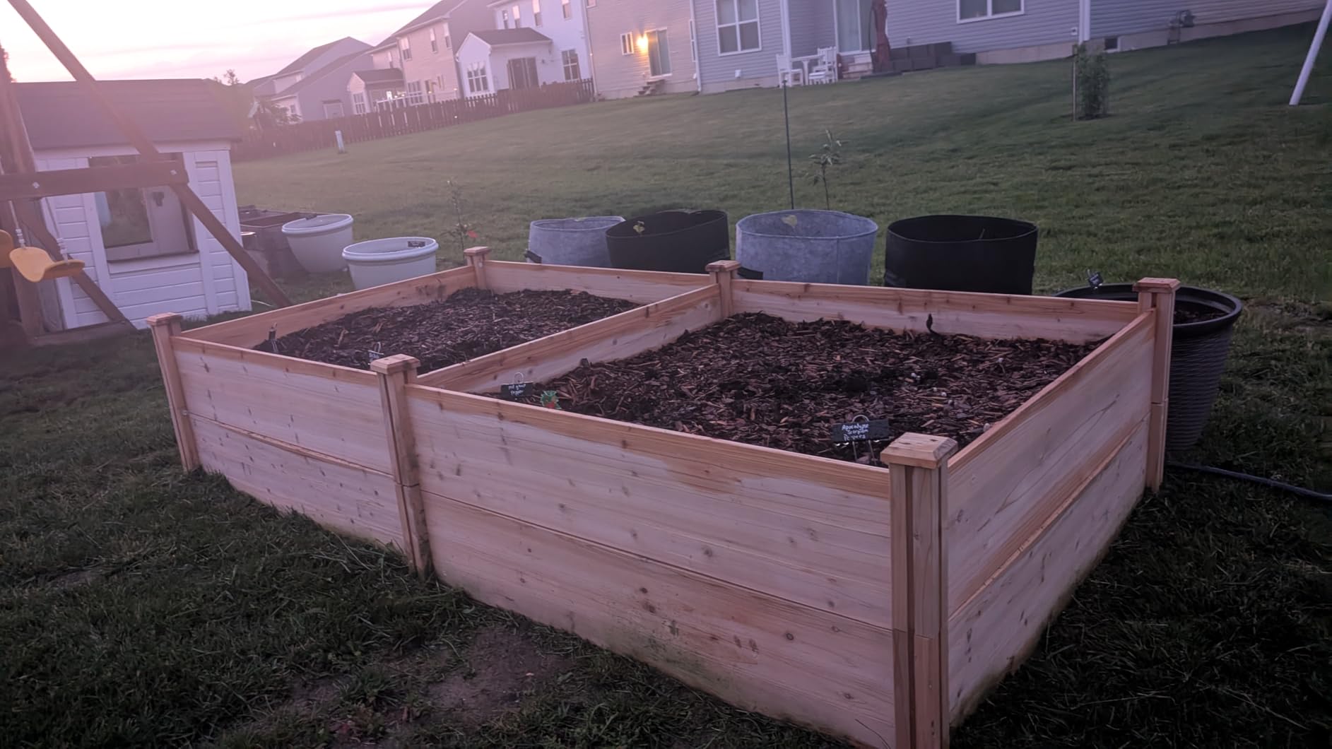 Yaheetech Wooden Raised Garden Bed Outdoor Planter Box, Wood customer photo 1