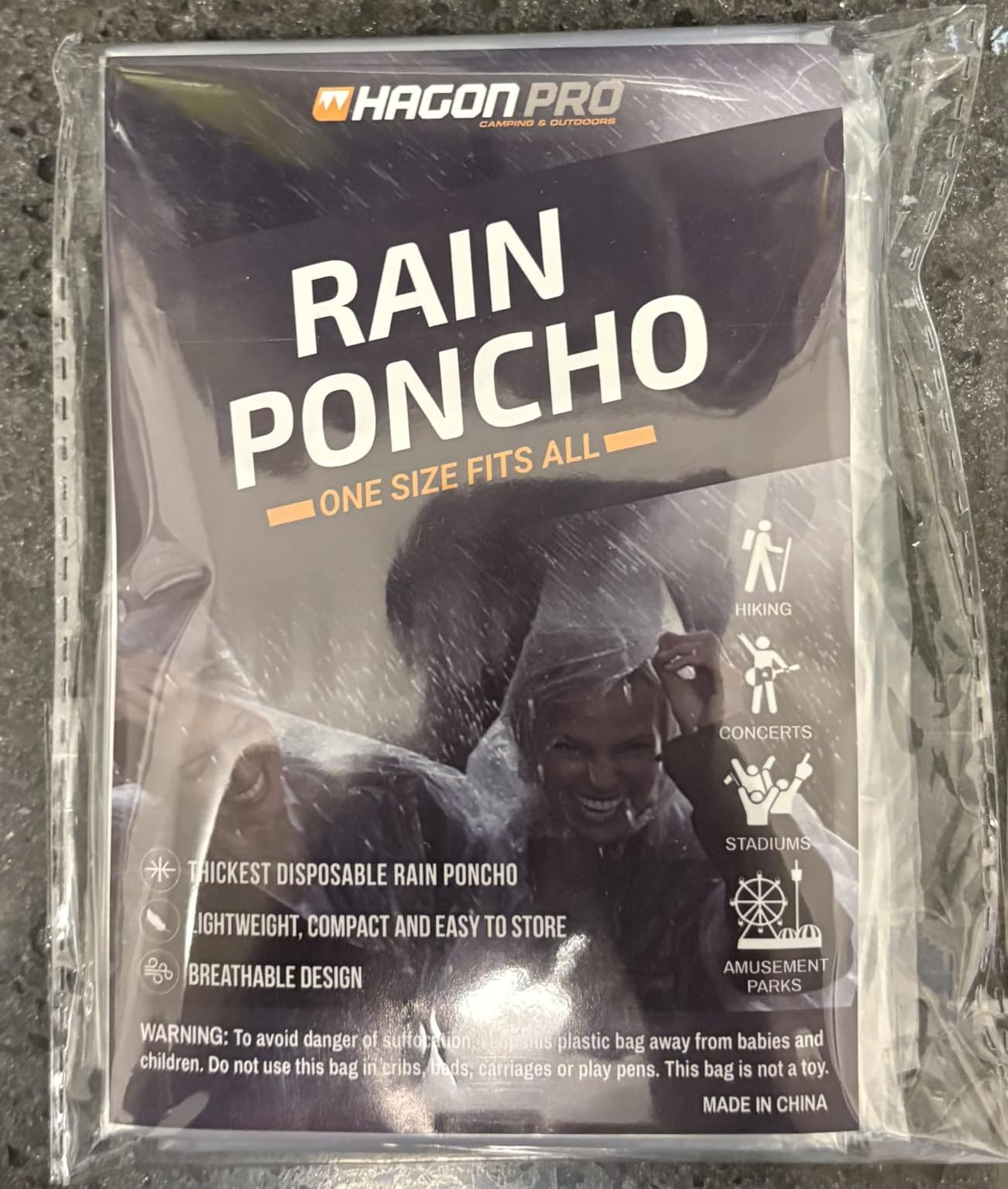 Hagon PRO Disposable Rain Ponchos for Adults (5 Pack) customer photo 1