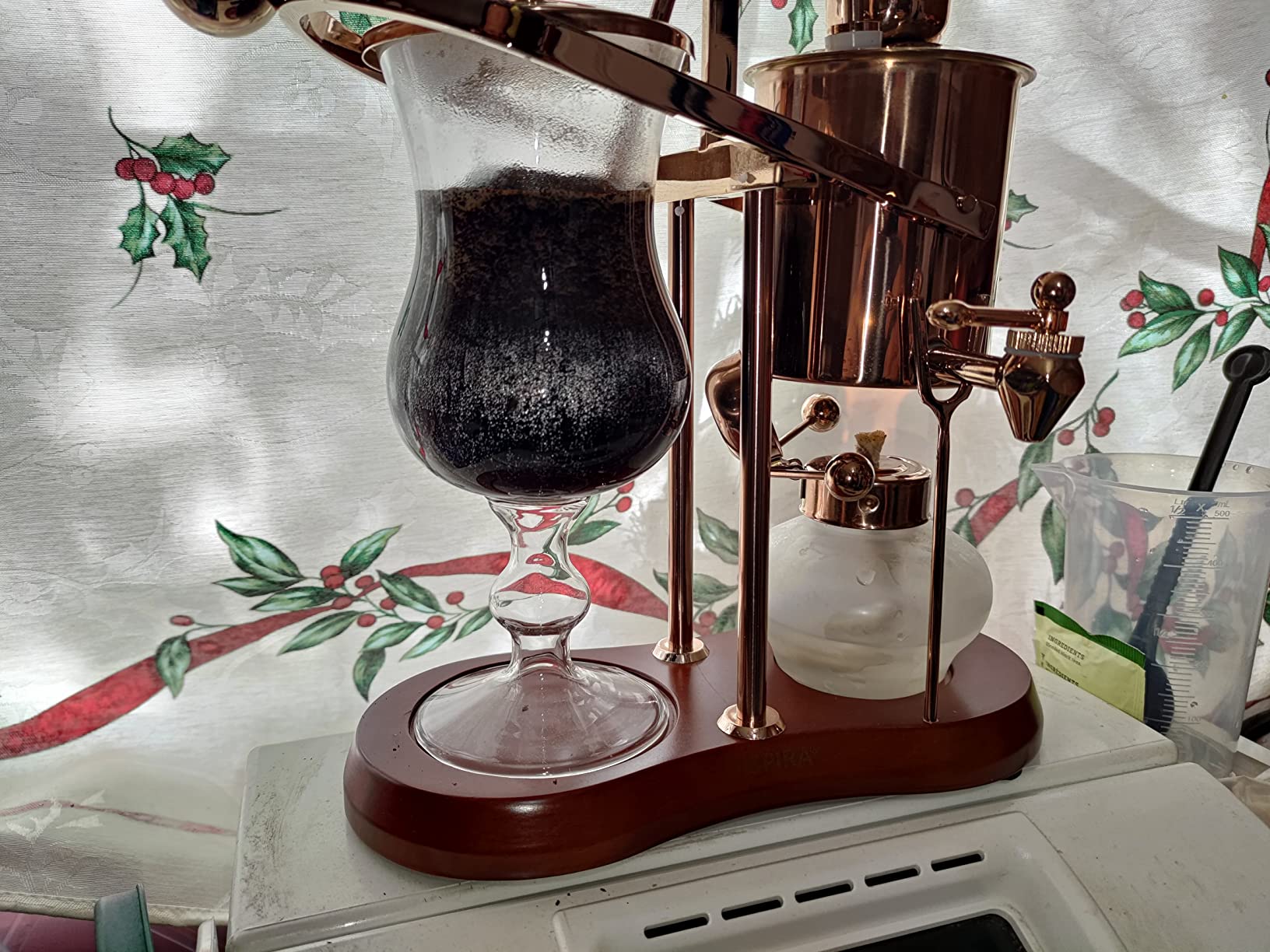 Nispira Belgium Royal Family Balance Syphon Unique Gravity Vintage Coffee Maker Vacuum Brewing System Copper 500 ml customer photo 1