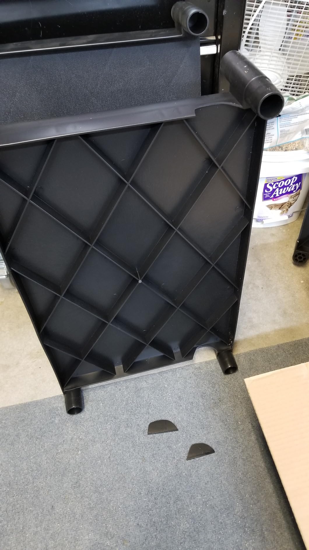 MaxWorks 80774 3-Shelf Utility Plastic Cart with Wheels-225 Lbs Maximum Capacity , Black customer photo 2