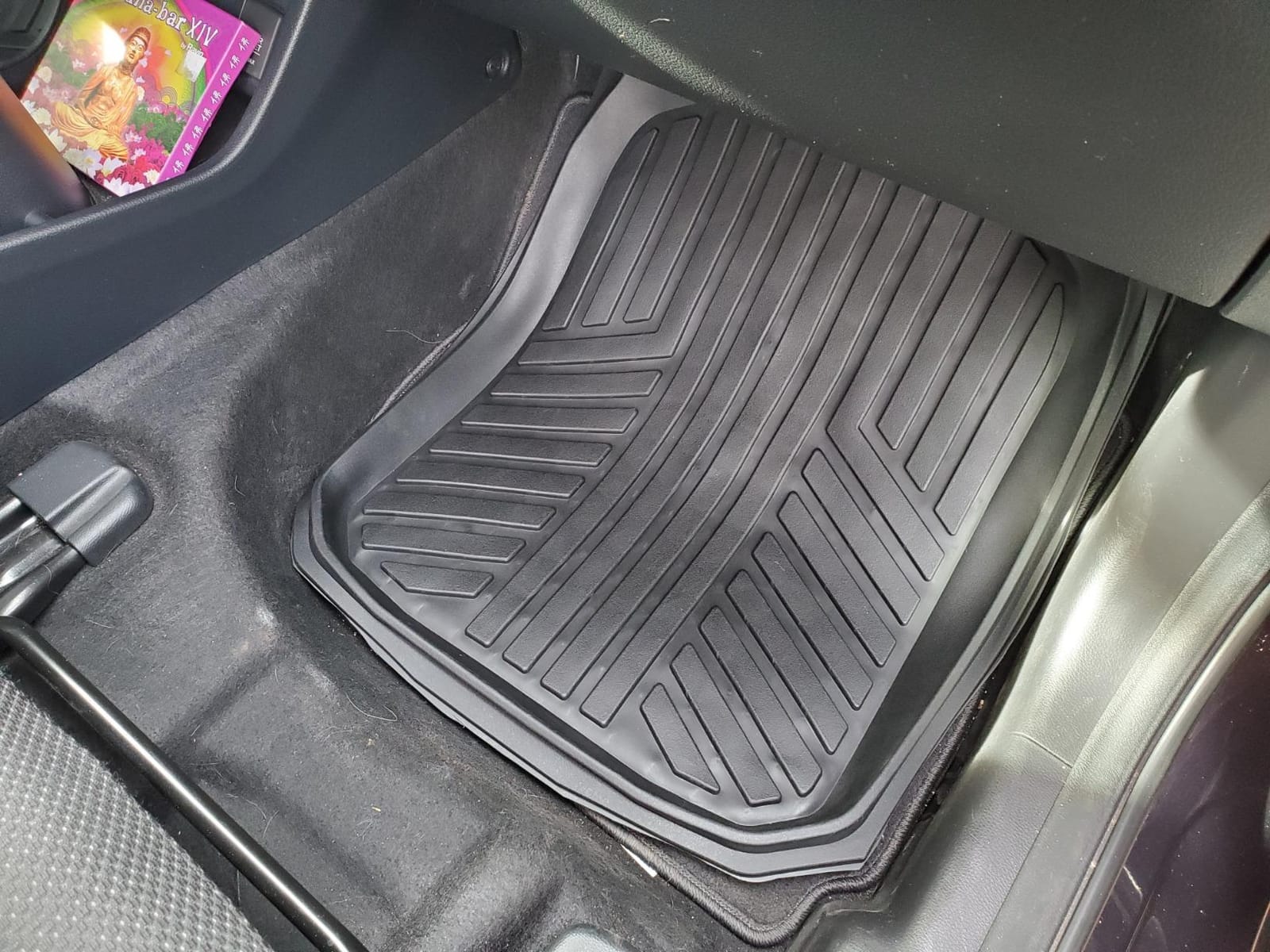 Motor Trend FlexToughXL Floor Mats for Cars Full Set, All-Weather Rubber Automotive Floor Mats, Waterproof Heavy Duty Car Mats, Flexible Floor Liners for Car Truck Van SUV, Car Floor Mats (Black) customer photo 2