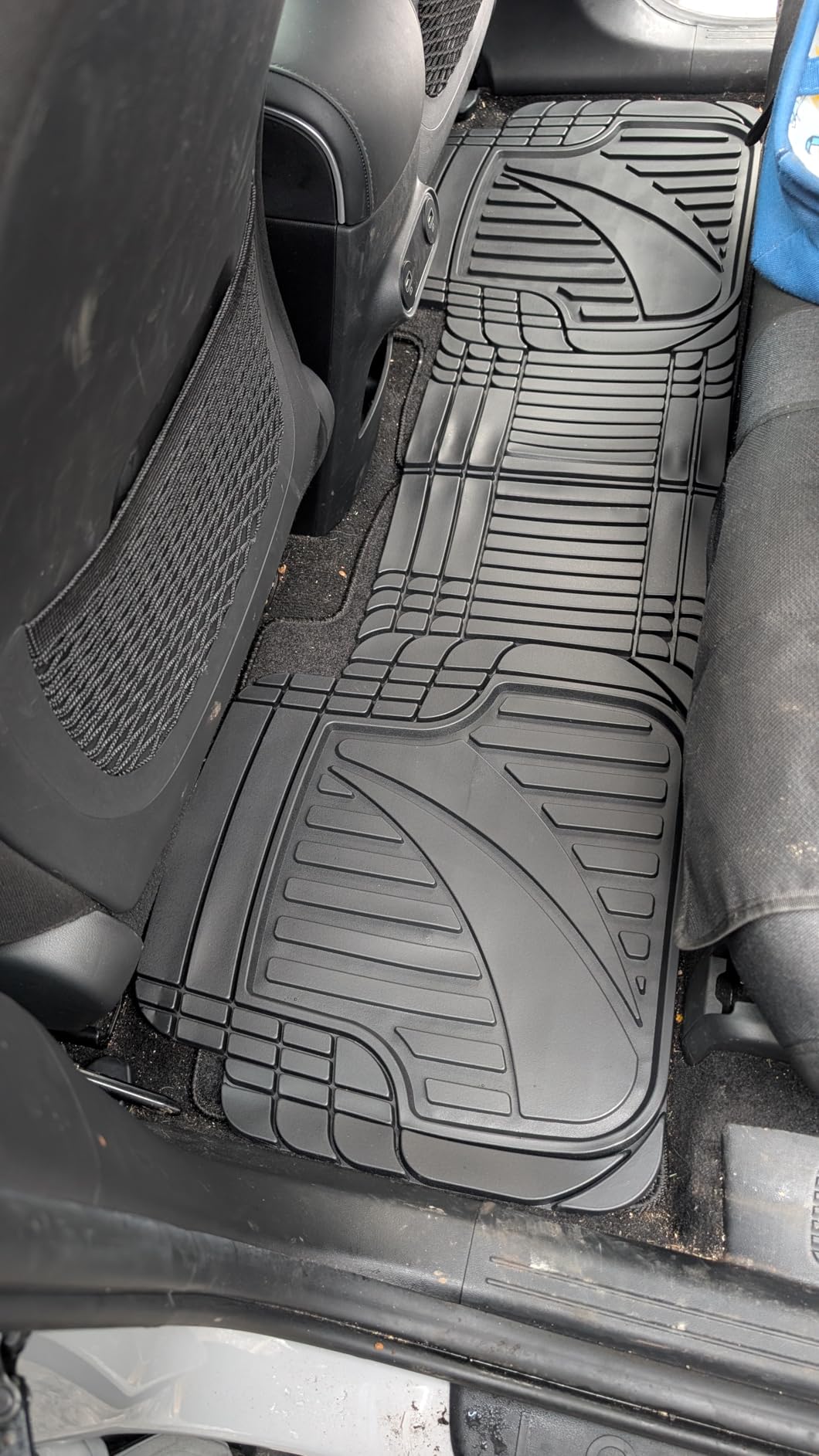 Motor Trend FlexTough™ Advanced Black Rubber Car Floor Mats – Heavy Duty Trim to Fit All Weather Floor Mats for Cars Truck SUV - Automotive Car Interior Floor Liner Protection - Universal Fit customer photo 1