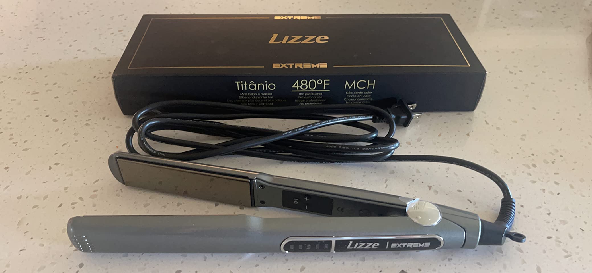 Lizze Extreme Professional Hair Straightener | Original Nano Titanium Technology Straightens Dry, Frizzy Hair Curls | 250 Deg. C. (480'f) - 110 Volts : Beauty & Professional Care customer photo 2