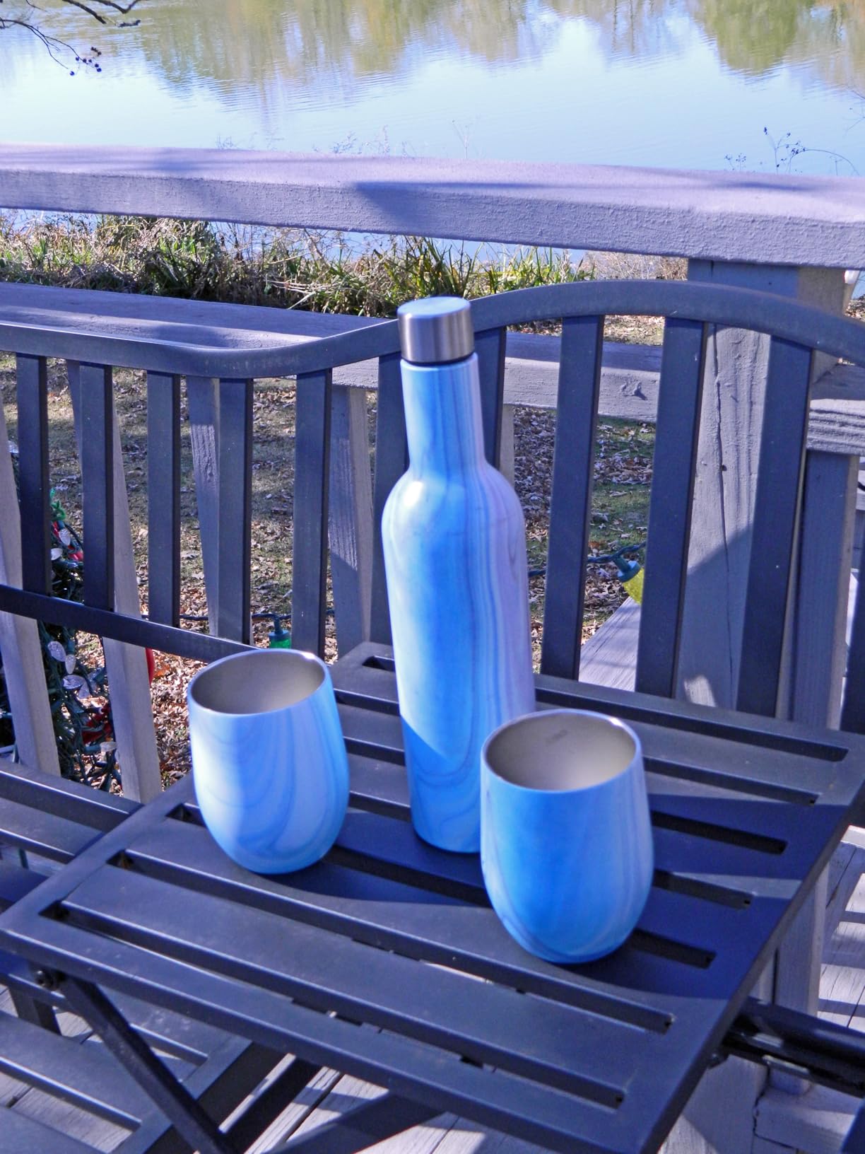CHILLOUT LIFE 12 oz Stainless Steel Wine Tumblers 2 Pack - Double Wall Vacuum Insulated Wine Glasses Cups with Lids and Straws Set Keeping Cold & Hot for Coffee, Beer, Ice Cream - Rose Gold customer photo 1