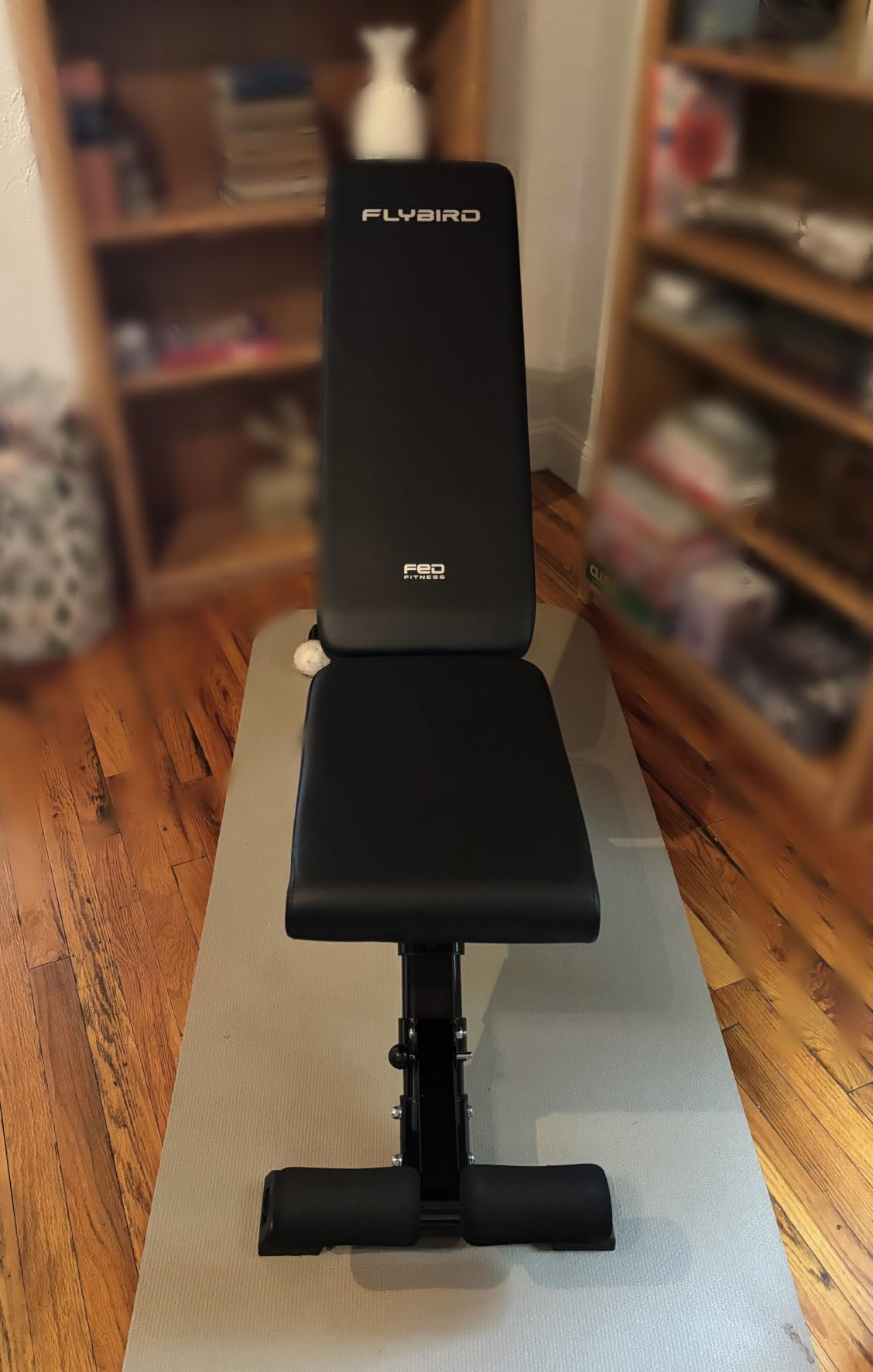 FLYBIRD WB5 Weight Bench, ASTM-Certified 800LBS Adjustable Weight Bench Workout Bench Foldable for Home Gym, 90° to -30° FID and 30in Extended Backrest for Bench Press Strength Training Exercise customer photo 2