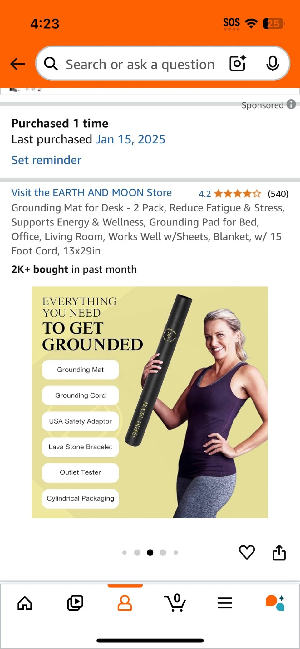 Earth and Moon Grounding Mat for Bed 24x35in - Full Body Grounding Pad and Mattress Cover for Pain, Inflammation and Restful Sleep, Includes 15 Feet Cord and Outlet Tester for Safe Use customer photo 2