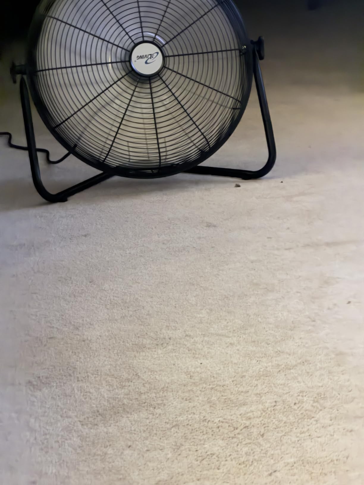 iLIVING 20 Inch Heavy Duty Floor & Wall Mount Fan, 5750 CFM High Velocity, 120-Watt, 3-Speed, Industrial Cooling, UL Listed, Black customer photo 1