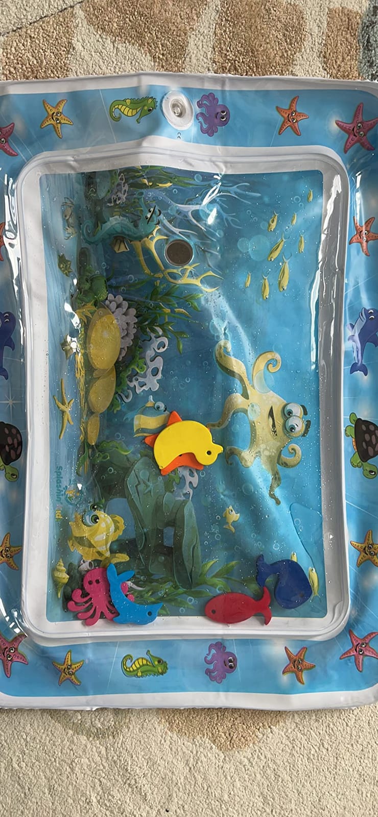 Splashin'kids Inflatable Tummy time Premium Water mat Infants and Toddlers is the Perfect Fun time Play Activity Center Your Baby's Stimulation Growth customer photo 1
