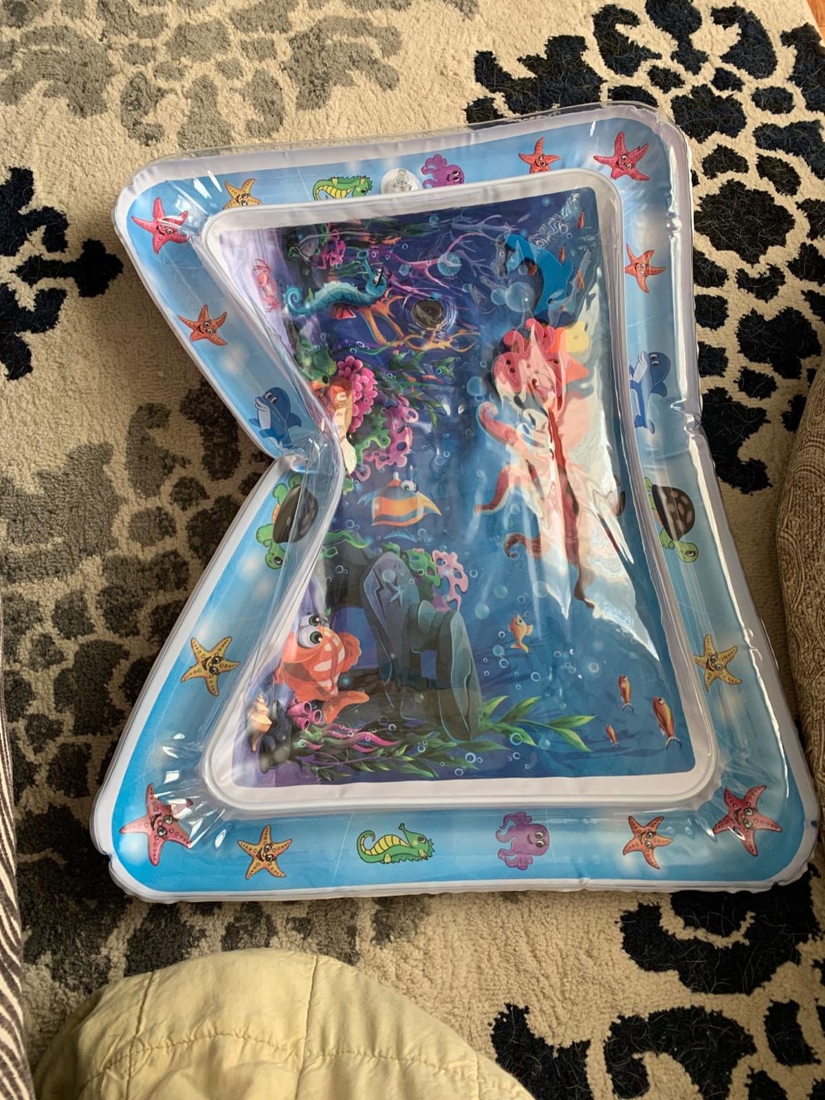 Splashin'kids Inflatable Tummy time Premium Water mat Infants and Toddlers is the Perfect Fun time Play Activity Center Your Baby's Stimulation Growth customer photo 2