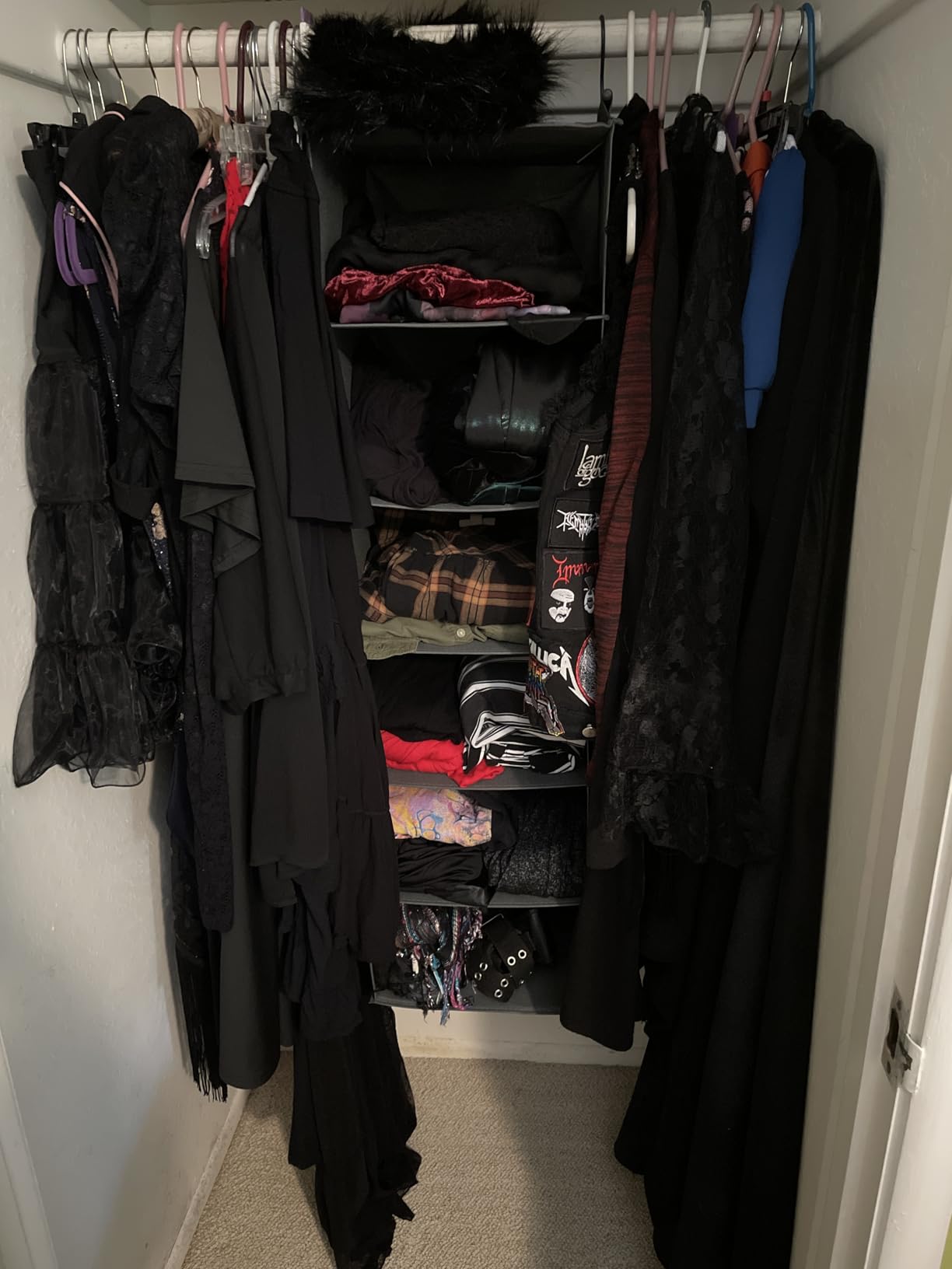 MAX Houser 6 Tier Hanging Closet Organizer with 2 Sturdy Hooks, Grey customer photo 2