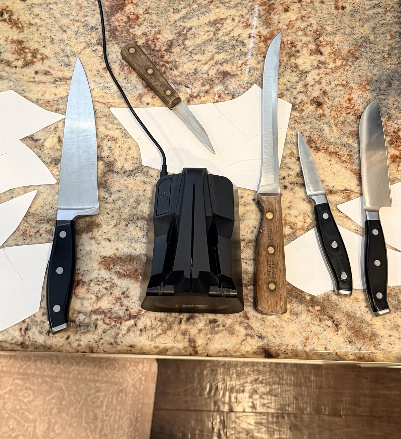 Work Sharp Electric Kitchen Knife Sharpener - Get knives ready for cookouts and BBQ's- Fits in Kitchen Drawer, Sharpens every time, fast & easy customer photo 2