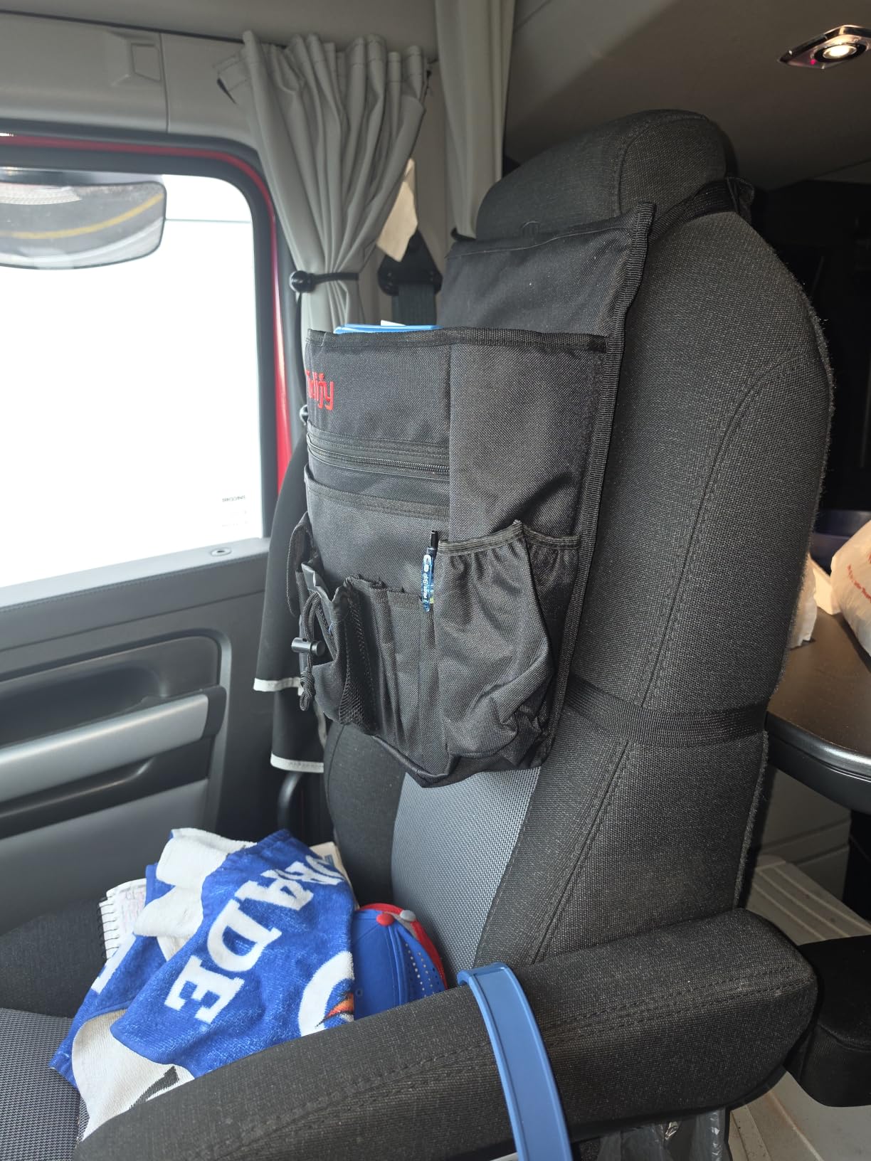 Tidify Car Front Seat Organizer [2025 UPDATED] with Dedicated Tablet and Laptop Storage Stabilizing Side Straps Soft Adjustable Shoulder Strap and Hardened Buckles Your Office Away from Office customer photo 1