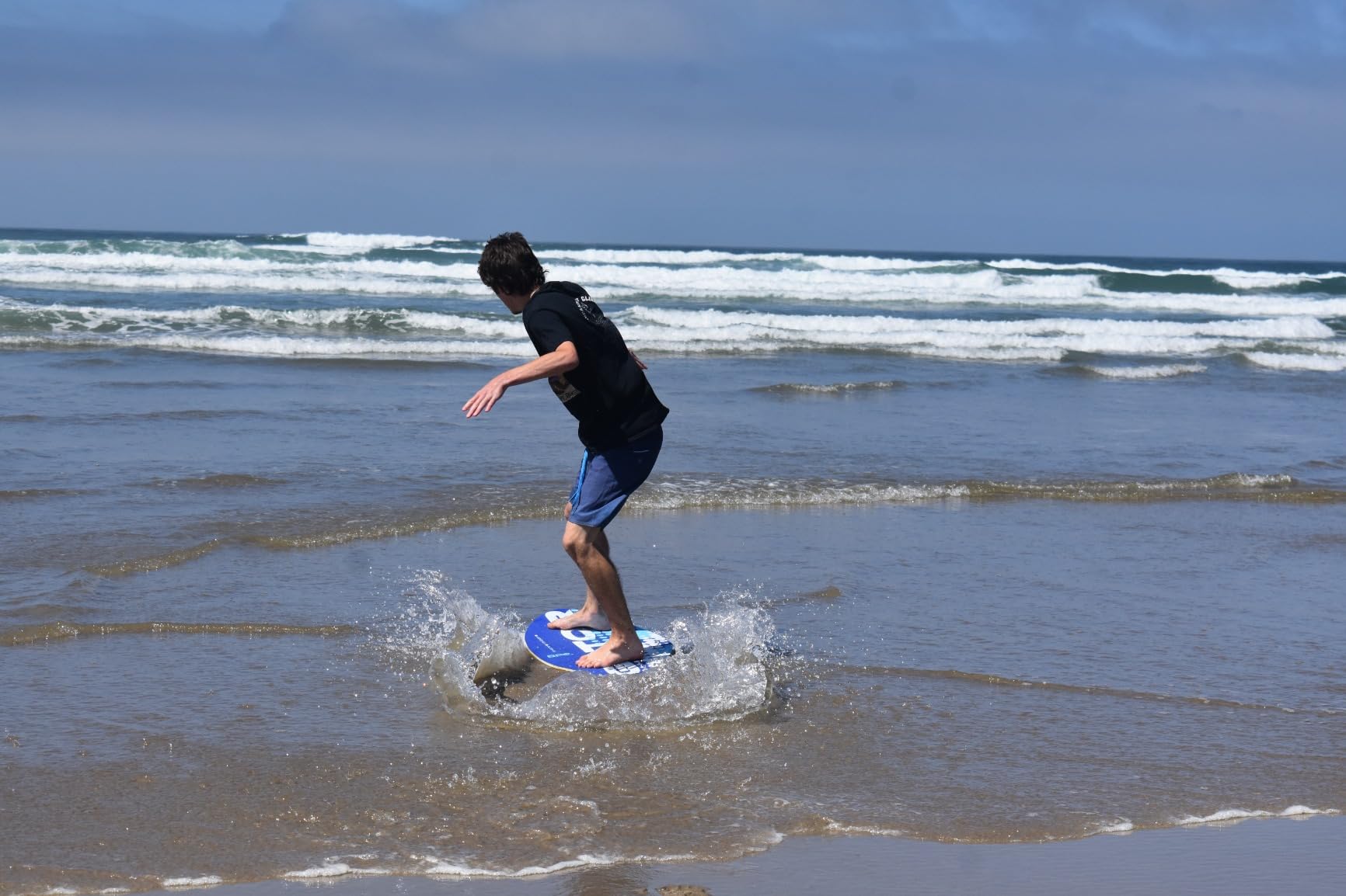BPS New Zealand ‘Gator’ Skimboard with Colored EVA Grip Pad and High Gloss Clear Coat Wooden Skim Boards for Kids and Adults | Choose from 3 Sizes and Traction Pad Color customer photo 1