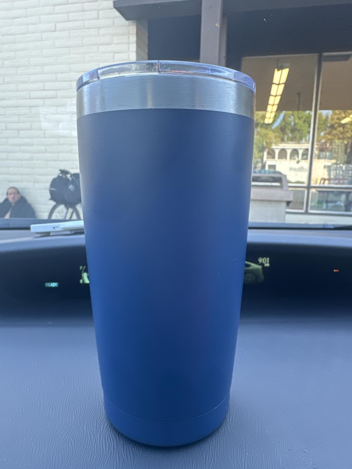 SUNWILL Travel Coffee Tumbler 20 oz, Insulated Mug with Lid, Stainless Steel Cup for Outdoor, Powder Coated Navy customer photo 2