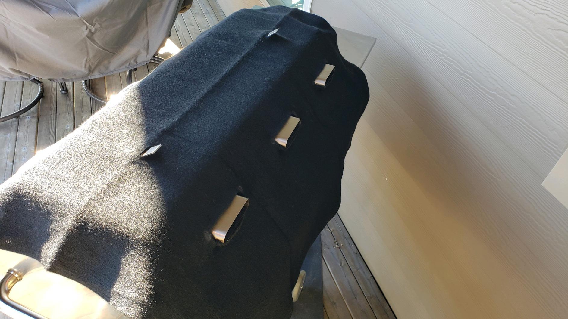 Waylander Carbon Felt Welding Blanket - Made in USA; Flame Retardant Fabric Up to 1800°F; 36” x 36” Easy to Cut Fire Proof Mat for Versatility – Glass Blowing, Auto Body Repair, Camp and Wood Stoves customer photo 2