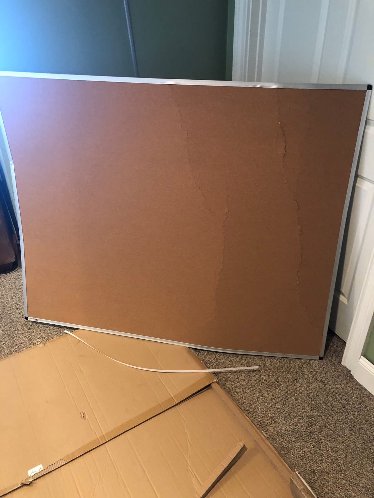 VIZ-PRO Large Cork Bulletin Board, 60 X 36 Inches, Wall-Mounted Corkboard with Silver Aluminium Frame for School, Office, and Home 5' X 3' customer photo 1