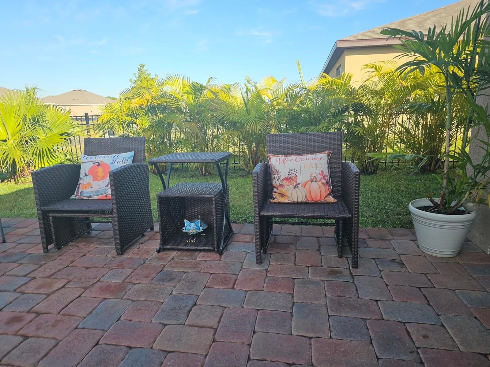 OC Orange-Casual 6 Pieces Patio Furniture Set w/Chairs and Ottomans, White customer photo 2