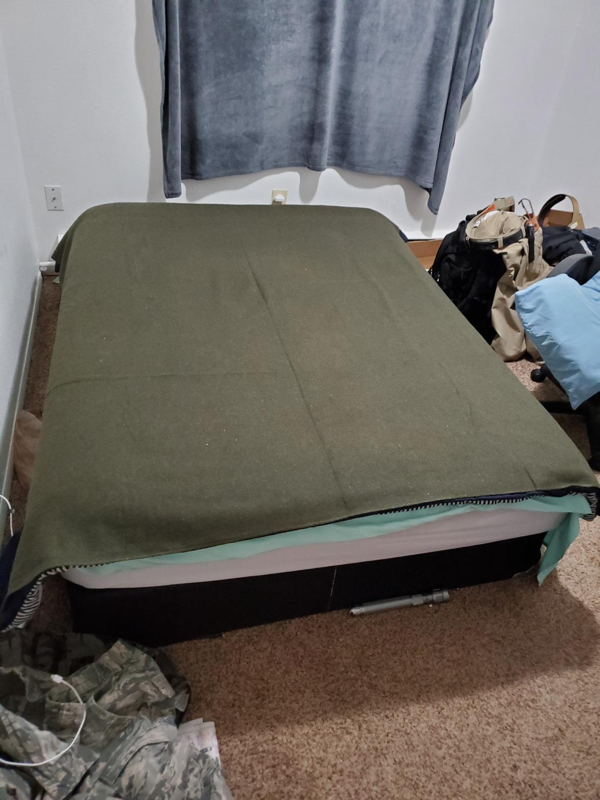EverOne Olive Drab 80% Wool Fire Retardant Blanket - 66