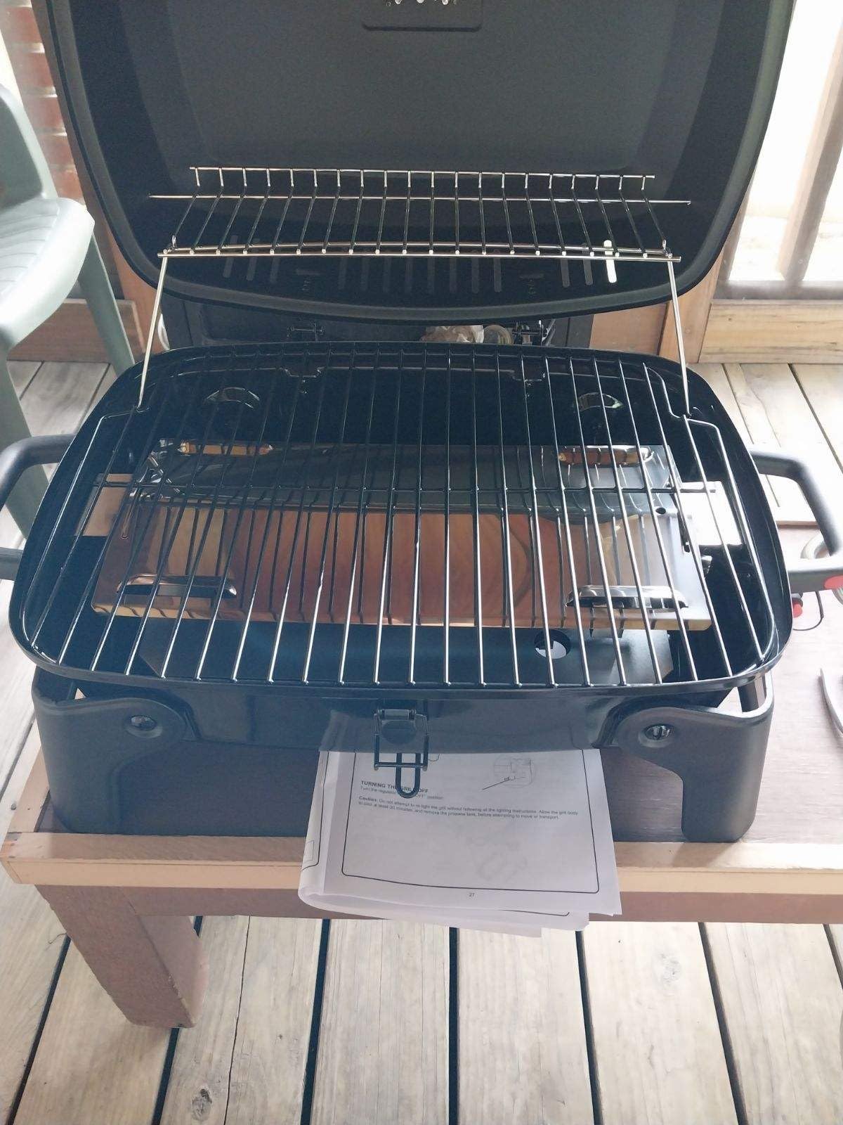 Megamaster Tabletop 1 Burner Gas Grill, Foldable Legs with Warming Rack customer photo 1