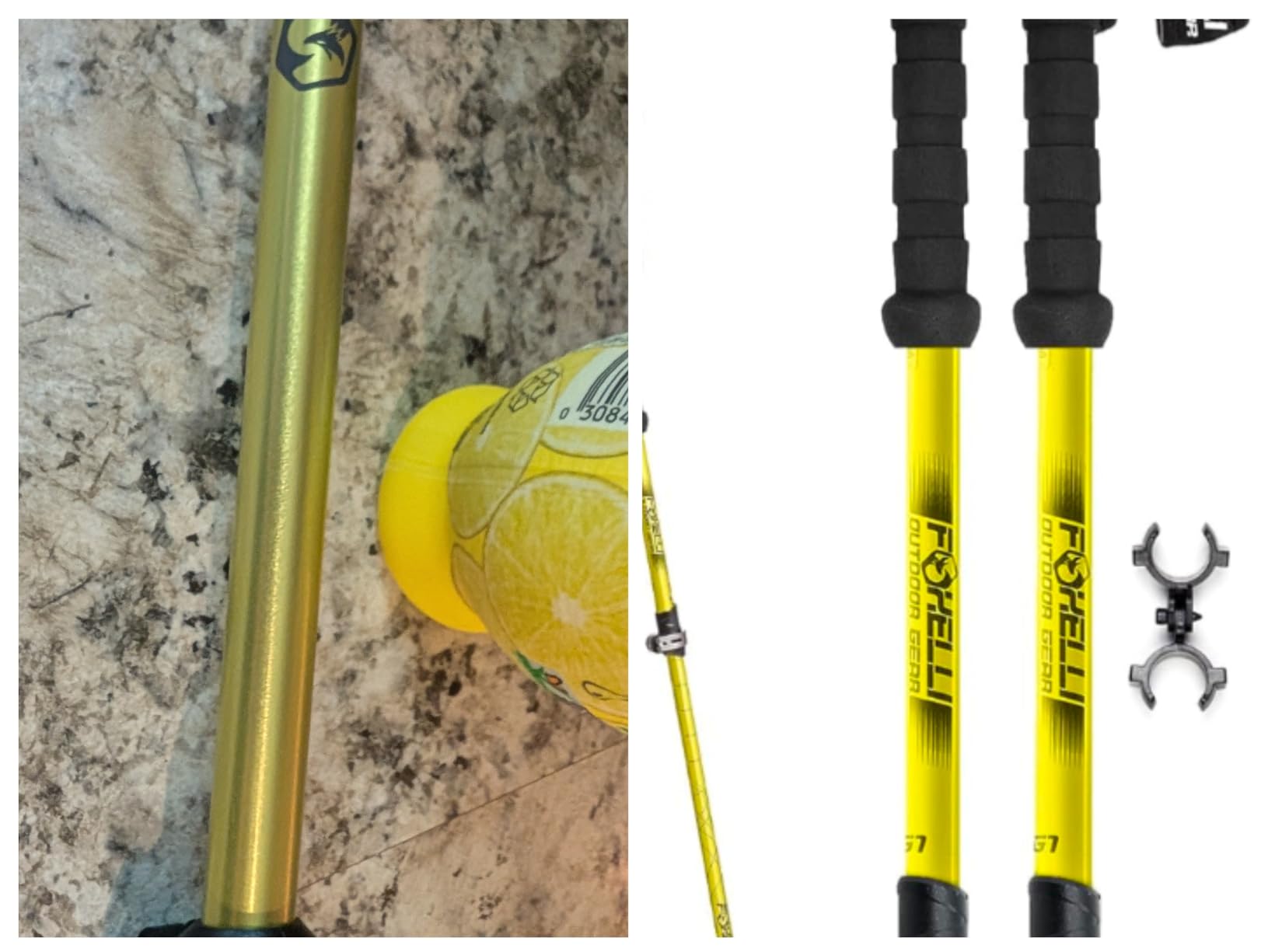 Foxelli Trekking Poles - Lightweight Collapsible Aircraft Grade Aluminum Hiking Poles with Cork Grips Quick Locks & All-Terrain Accessories - Pair of 2 customer photo 2