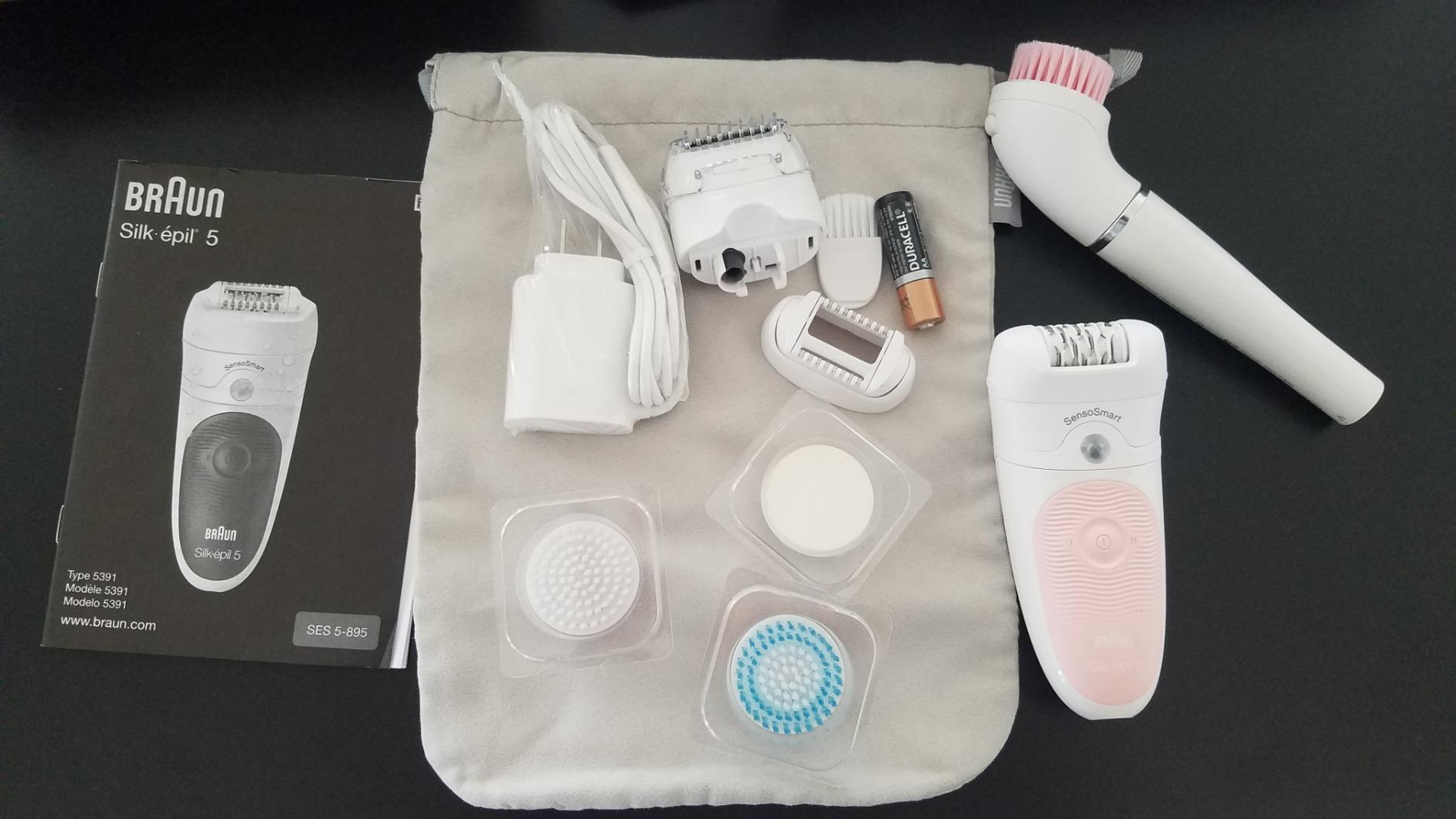 Braun SE5-895 Epilator, Hair Removal Device, Epilator for Women, Includes Shaver and Facial Cleansing Exfoliator Brush Attachments, Waterproof, Cordless and Rechargeable customer photo 1