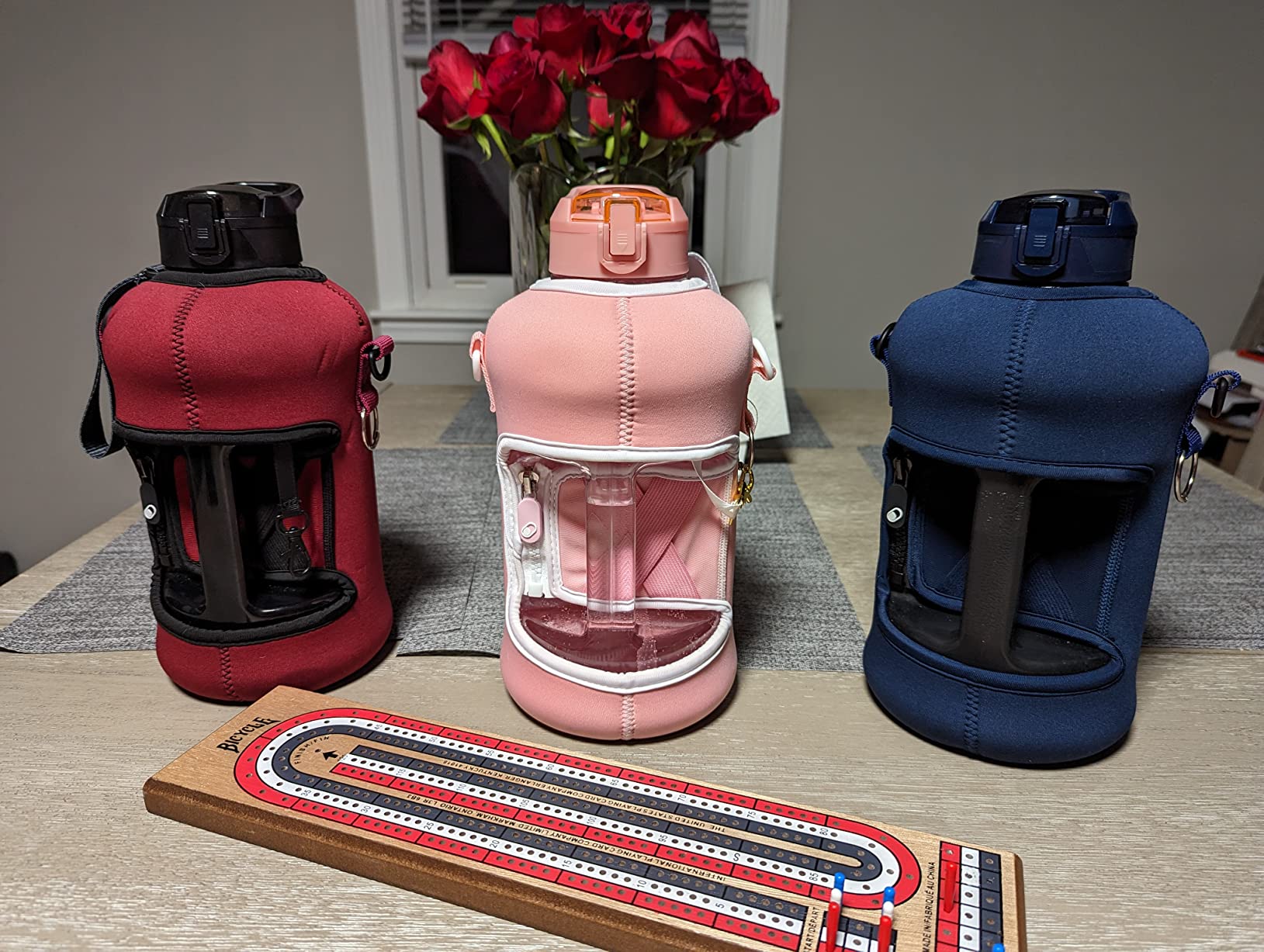H2O Capsule 2.2L Half Gallon Water Bottle with Storage Sleeve and Covered Straw Lid - BPA Free Large Reusable Drink Container with Handle - Big Sports Jug, 2.2 Liter (74 Ounce) customer photo 2