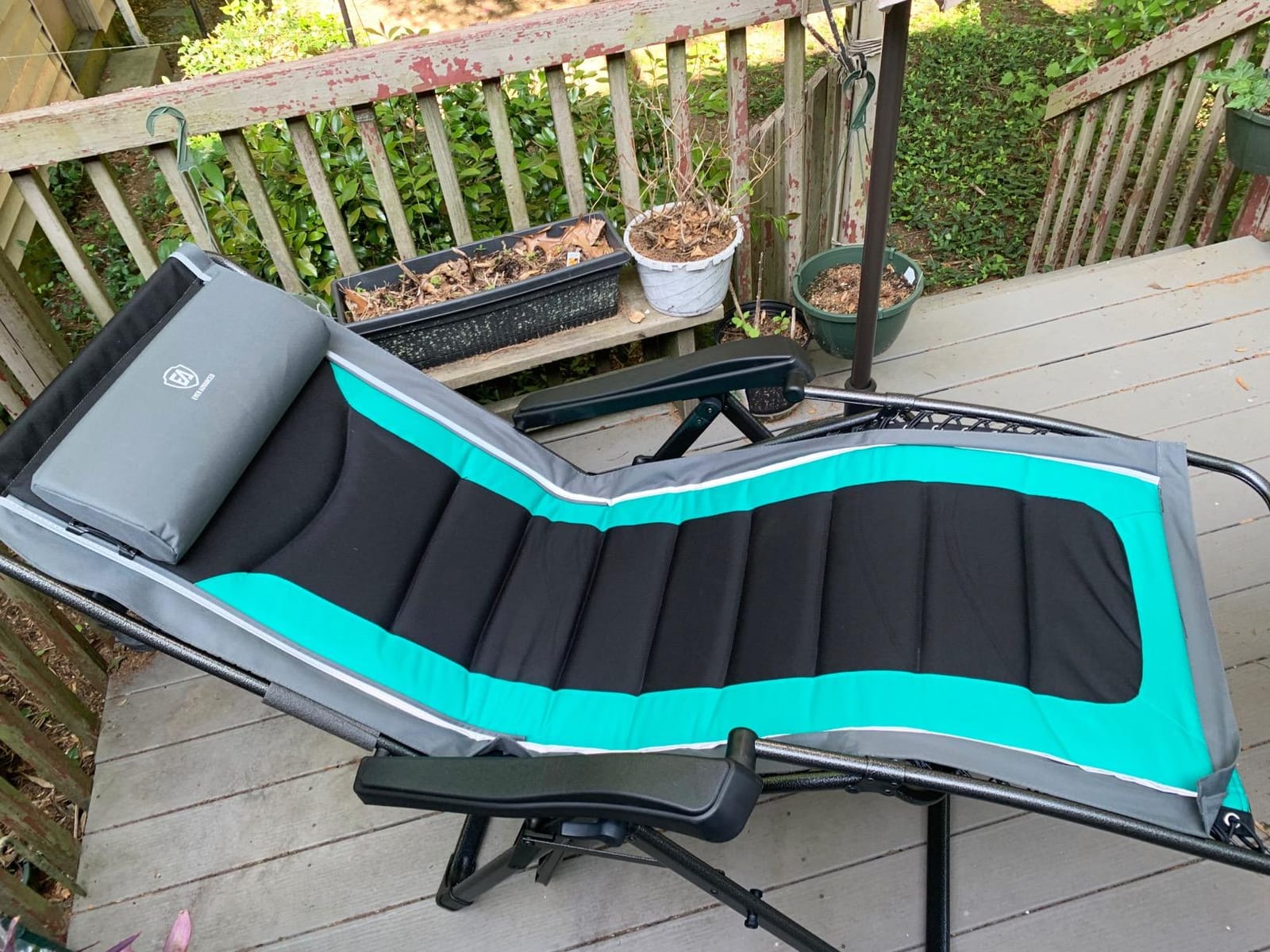 EVER ADVANCED Oversize XL Zero Gravity Recliner Padded Patio Lounger Chair with Adjustable Headrest Support 350lbs (Olive Green) customer photo 2