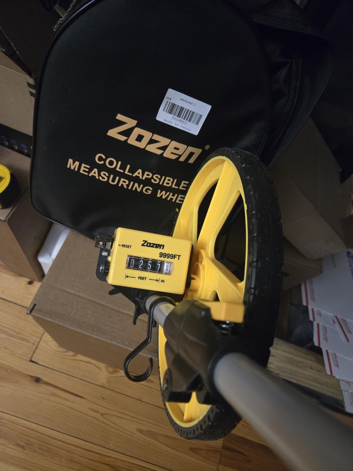 Zozen Measuring Wheel in Feet and Inches, Double Collapsible, Mechanical customer photo 1