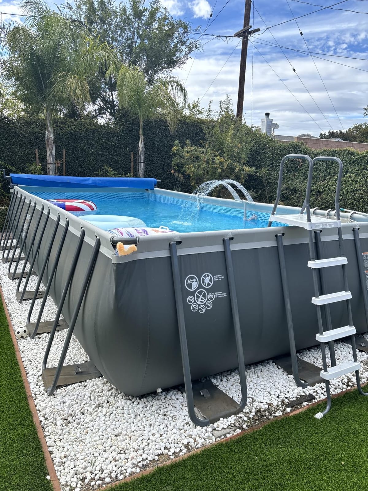 INTEX Ultra XTR 32ft x 16ft x 52in Above Ground Swimming Pool Set w/Pump | 26373EH - 2800 GPH Sand Filter Pump, Ladder, Pool Cover & Ground Cloth Included - Strong Galvanized Steel Frame customer photo 2