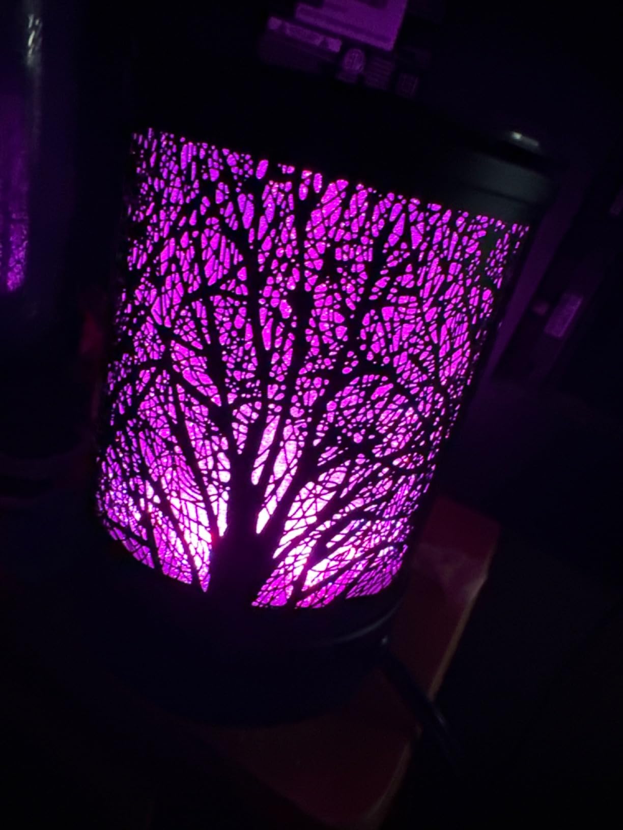 Enaroma Fragrance Wax Melts Warmer with 7 Colors LED Changing Light, Black Forest Design customer photo 1