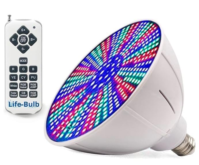 Life-Bulb 120V Color LED Pool Lights for Inground Pool, Pool Light Bulb, Fits Hayward & Pentair LED Pool Lighting & Other E26 Screw in Types, RGB, 500W Equivalent, Lifetime Replacement Program customer photo 2