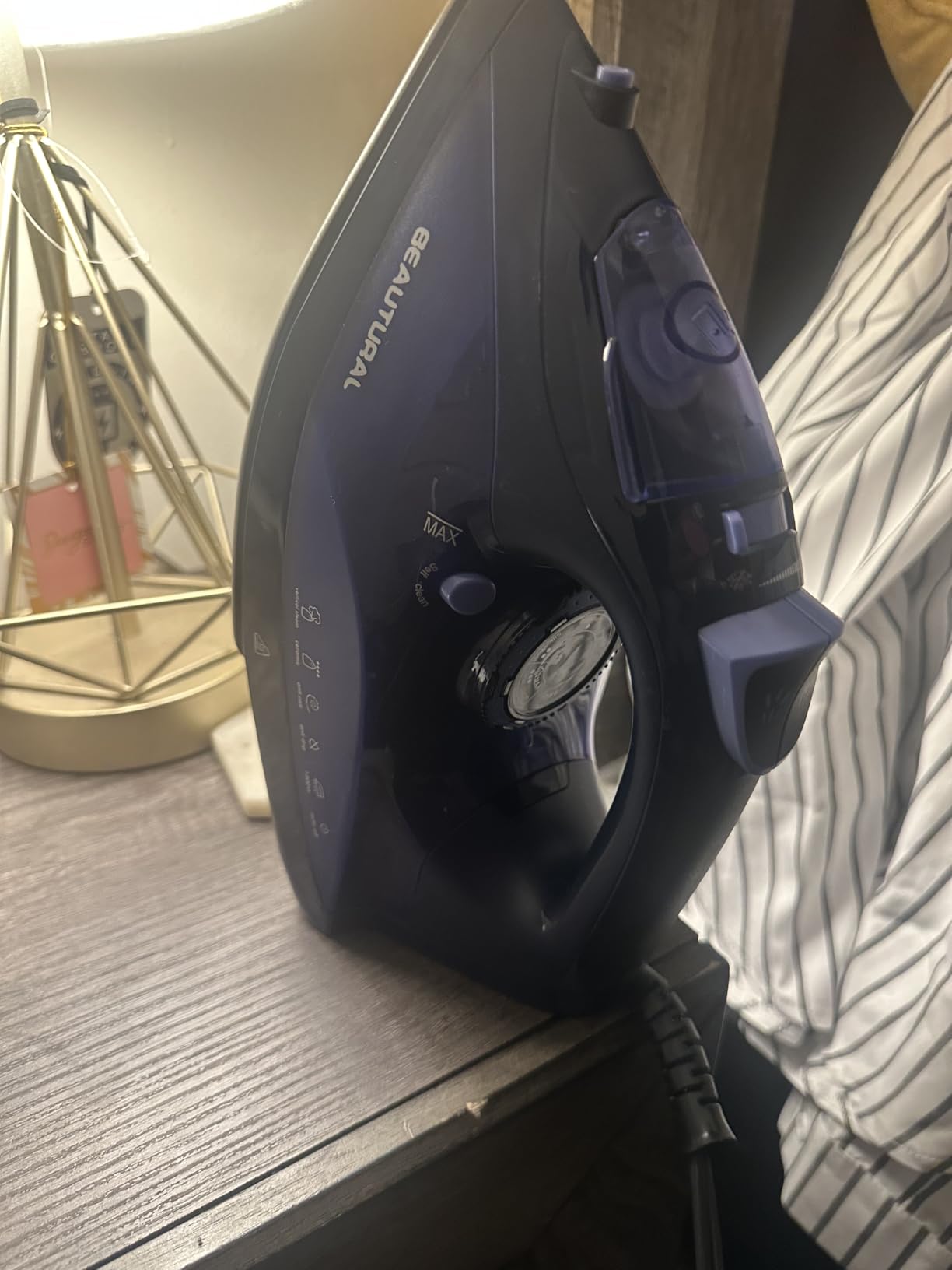 BEAUTURAL Steam Iron for Clothes with Ceramic-Coated Soleplate, 1500 Watts | Burst of Steam, 3-Way Auto-Off, Anti-Drip and Anti-Calcium, Self-Cleaning, Easy Temperature Control, Pefect for Home Use customer photo 1