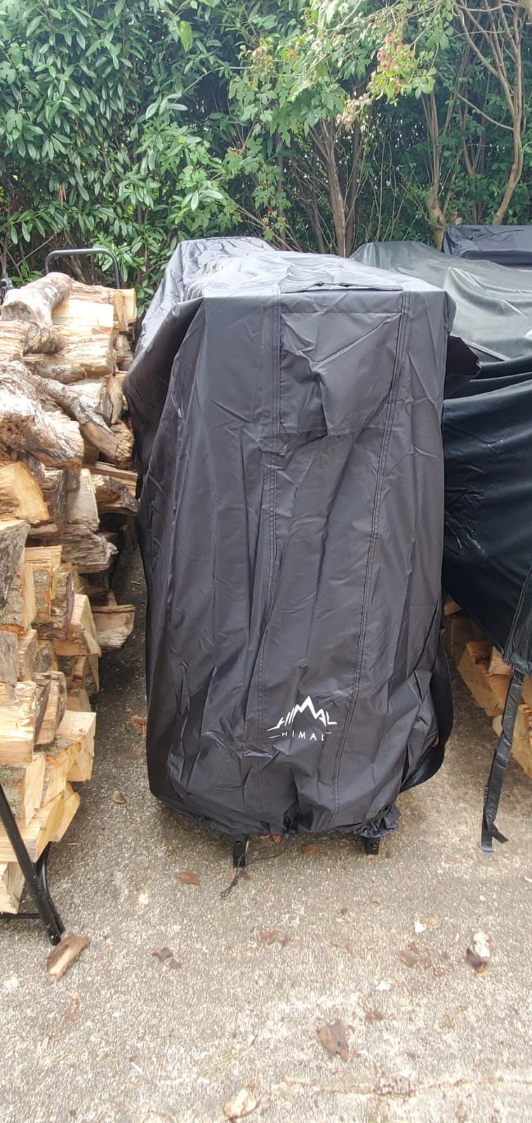 Himal 4ft Firewood Rack Cover Outdoor Waterproof, Black customer photo 2