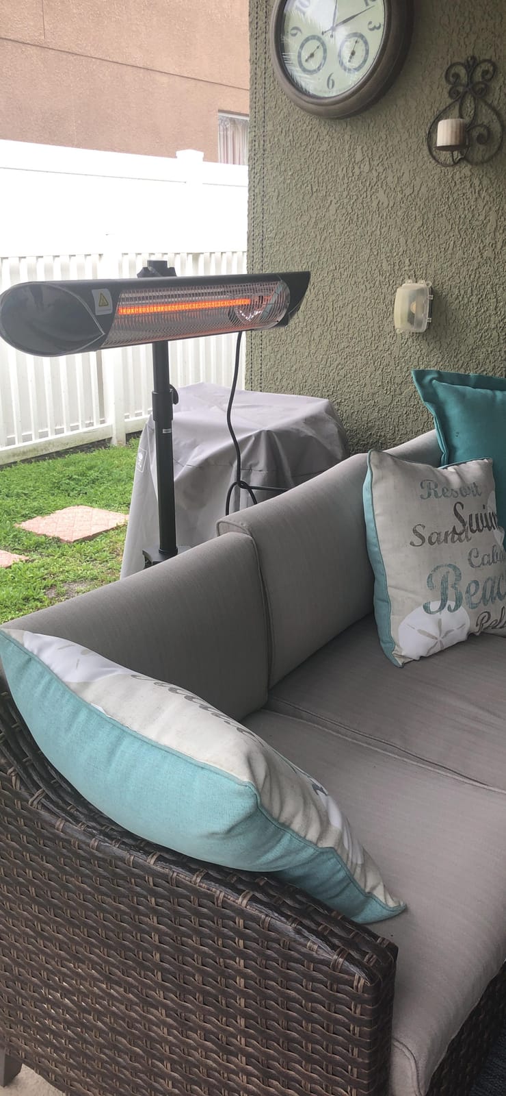 Briza Infrared Electric Patio Heater - Indoor/Outdoor Heater - Portable Wall/Garage Heater - 1500W - use with Stand - Mount to Ceiling/Wall) customer photo 2