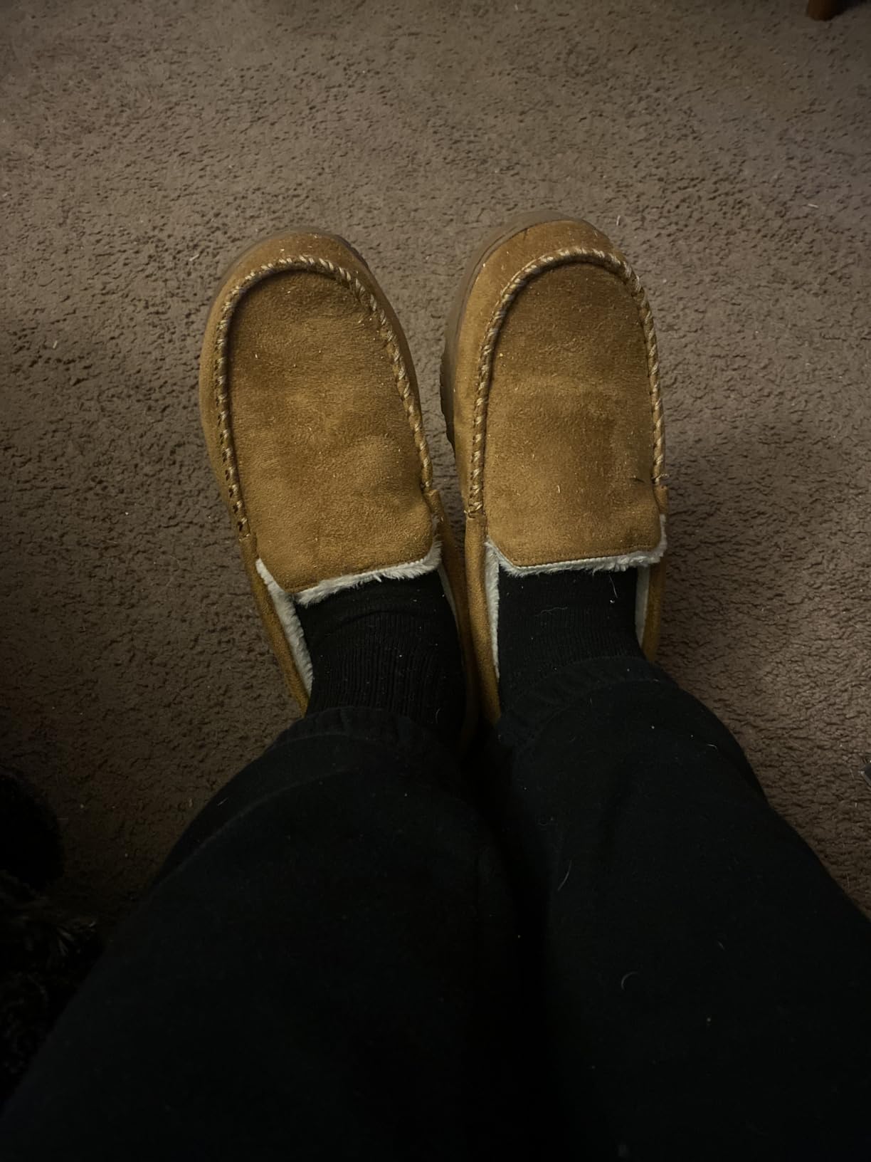 Lulex Moccasins for Men House Slippers Indoor Outdoor Plush Mens Bedroom Shoes with Hard Sole customer photo 2
