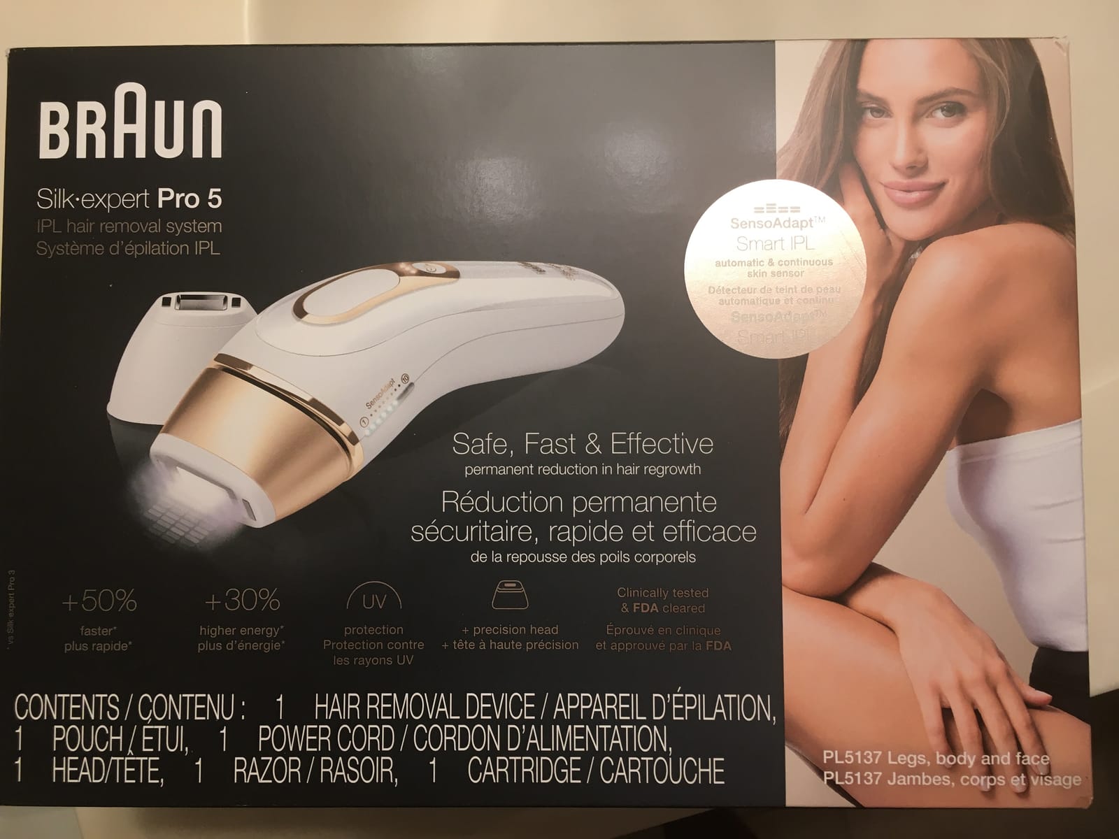 Braun IPL, Silk·Expert Pro 5, IPL Hair Removal for Women and Men, Permanent Laser Hair Reduction At-Home, 2 Heads, Pouch, IPL5137 customer photo 2