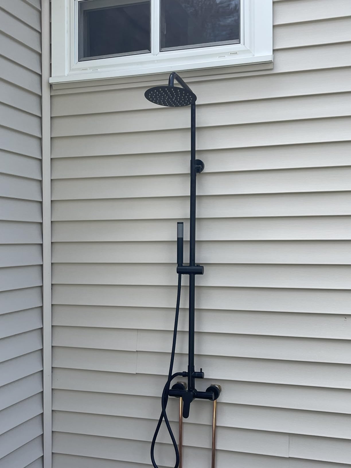gotonovo Outdoor Shower Kit 304 Stainless Steel, Brushed Nickel, 8 Inch customer photo 2