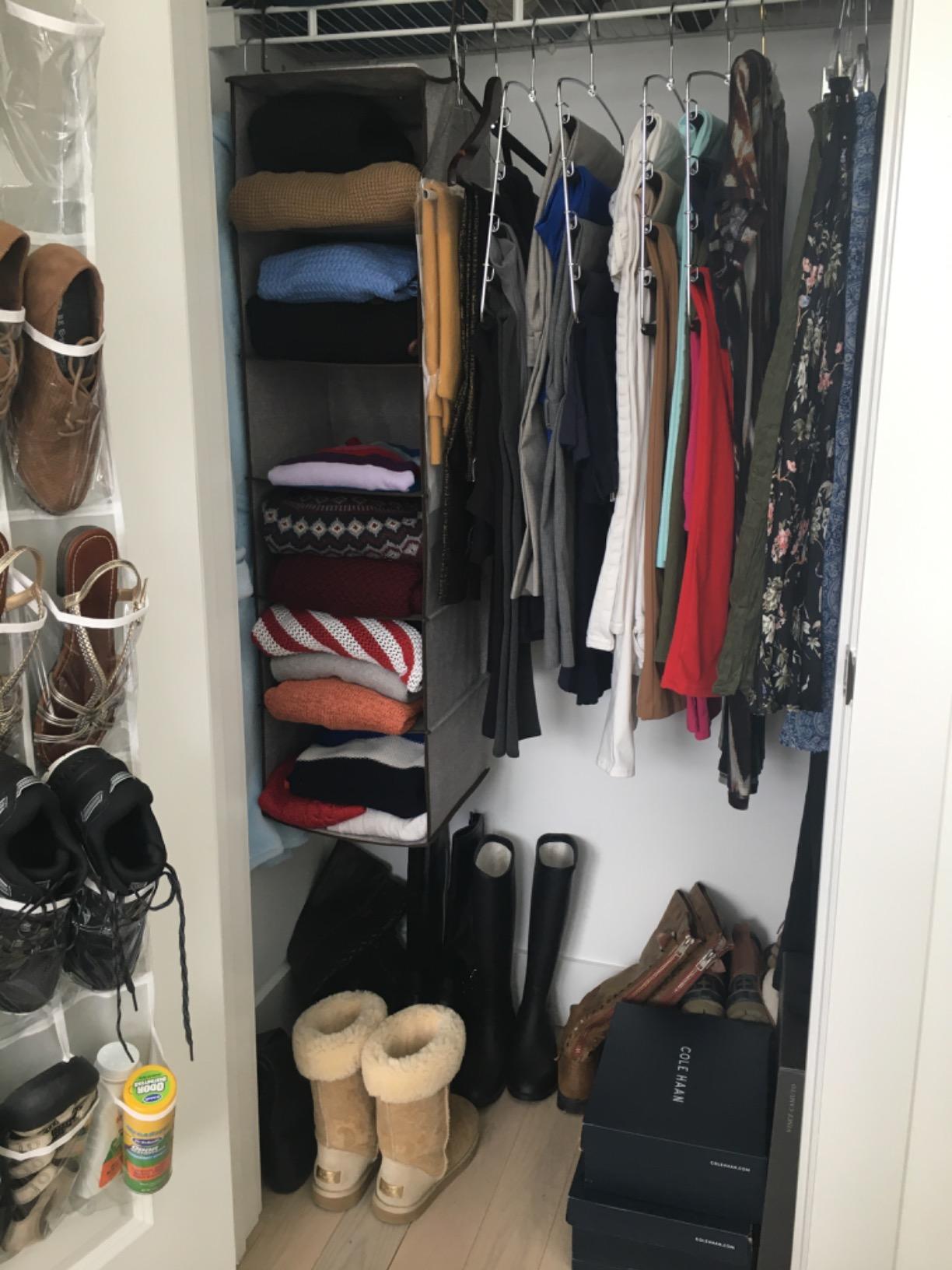StorageWorks Hanging Closet Organizer for Small Closets, 5 Shelf customer photo 1