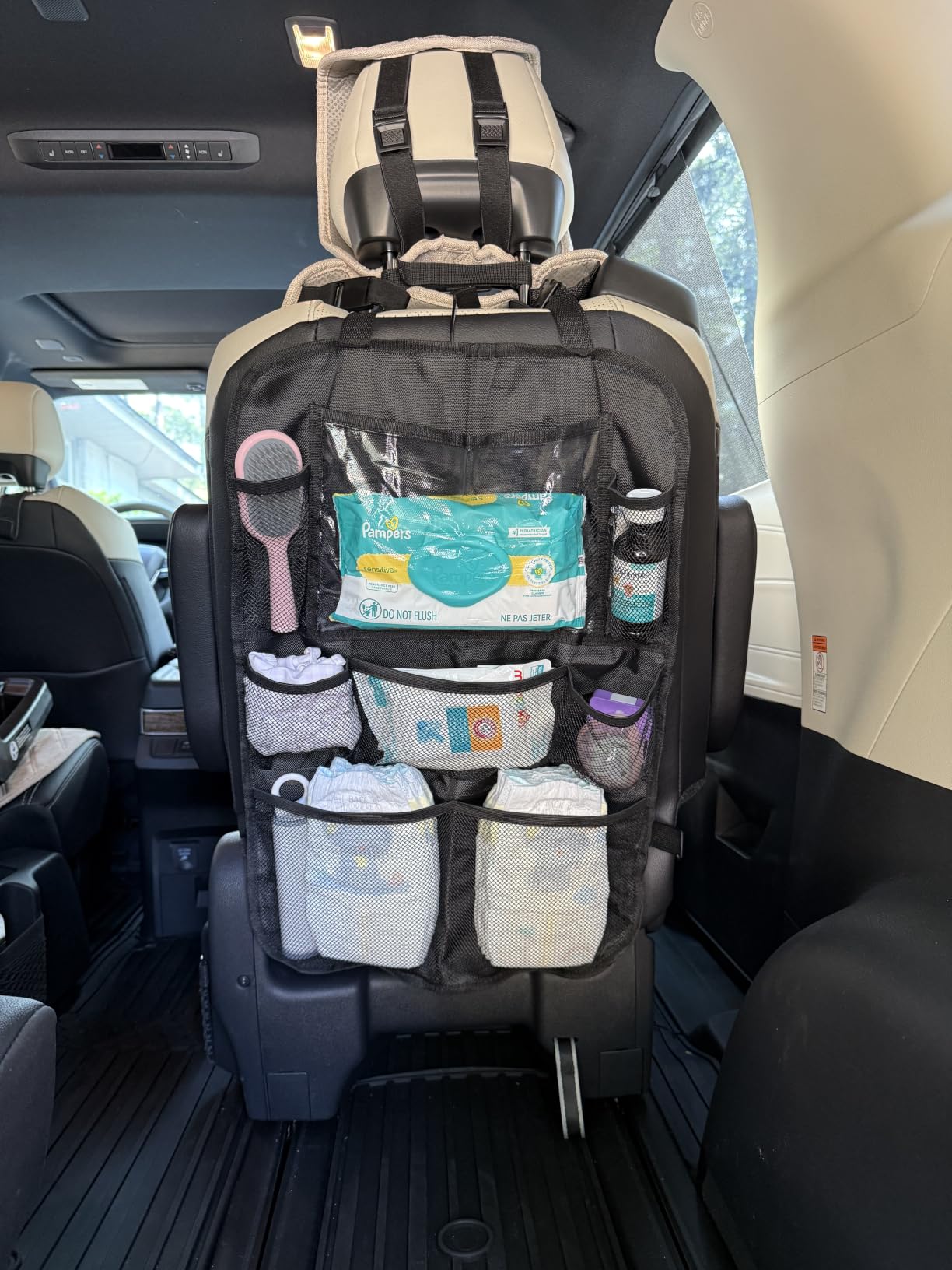 ONE PIX Backseat Car Organizer Mats Back Seat Organizers and Storage Bag with Touch Screen Tablet Holder for Kids Toddlers Car Seats, Travel Accessories, Road Trip Essentials Kids customer photo 2