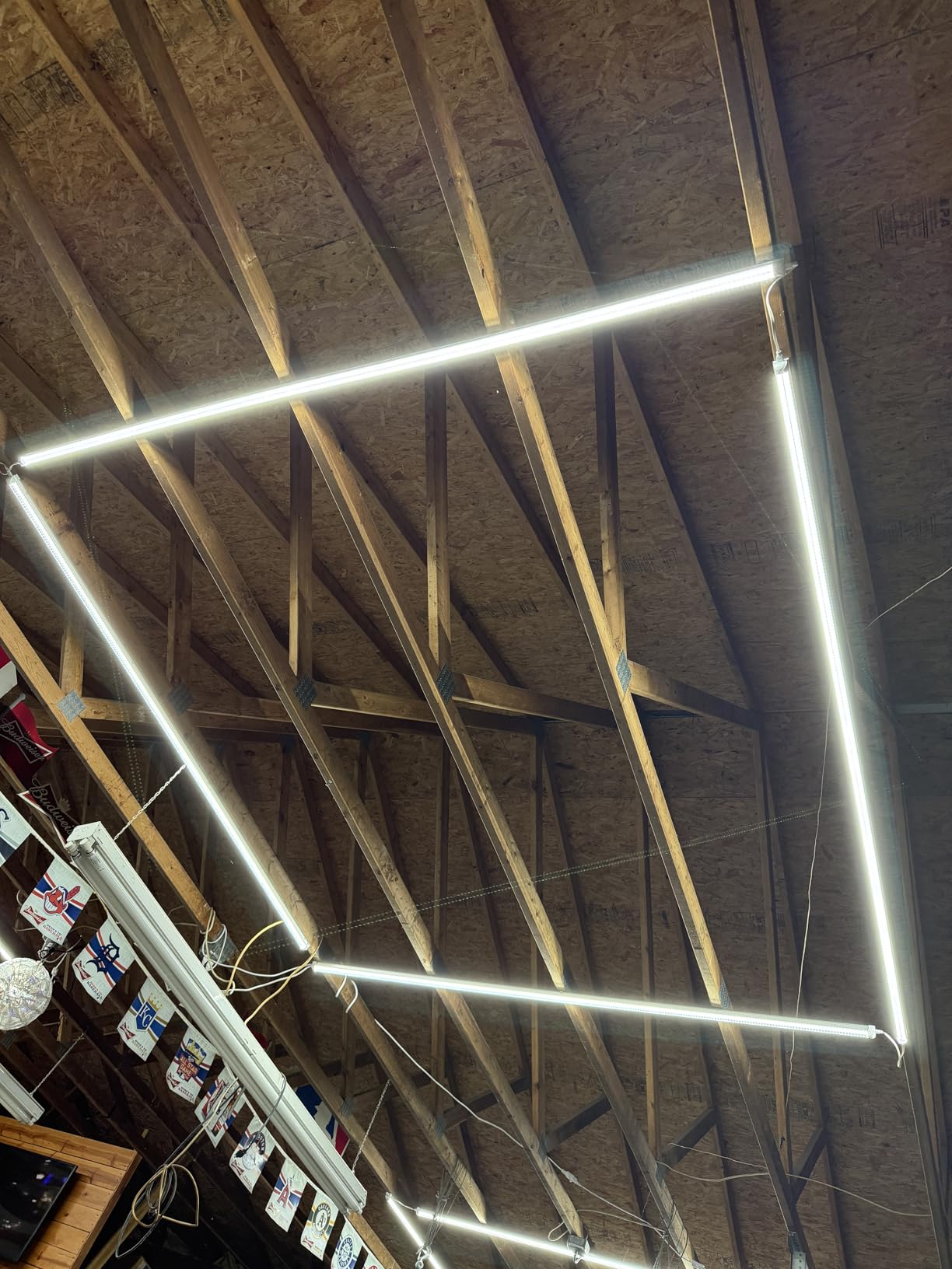 Henwsi 8FT LED Shop Light Fixture, White 10 Pack T8 Integrated Tube Lights, 72W 9500LM 6500K High Output Clear Cover, V Shape 270 Degree Lighting for Garage Warehouse, Upgraded Lights Plug and Play customer photo 1