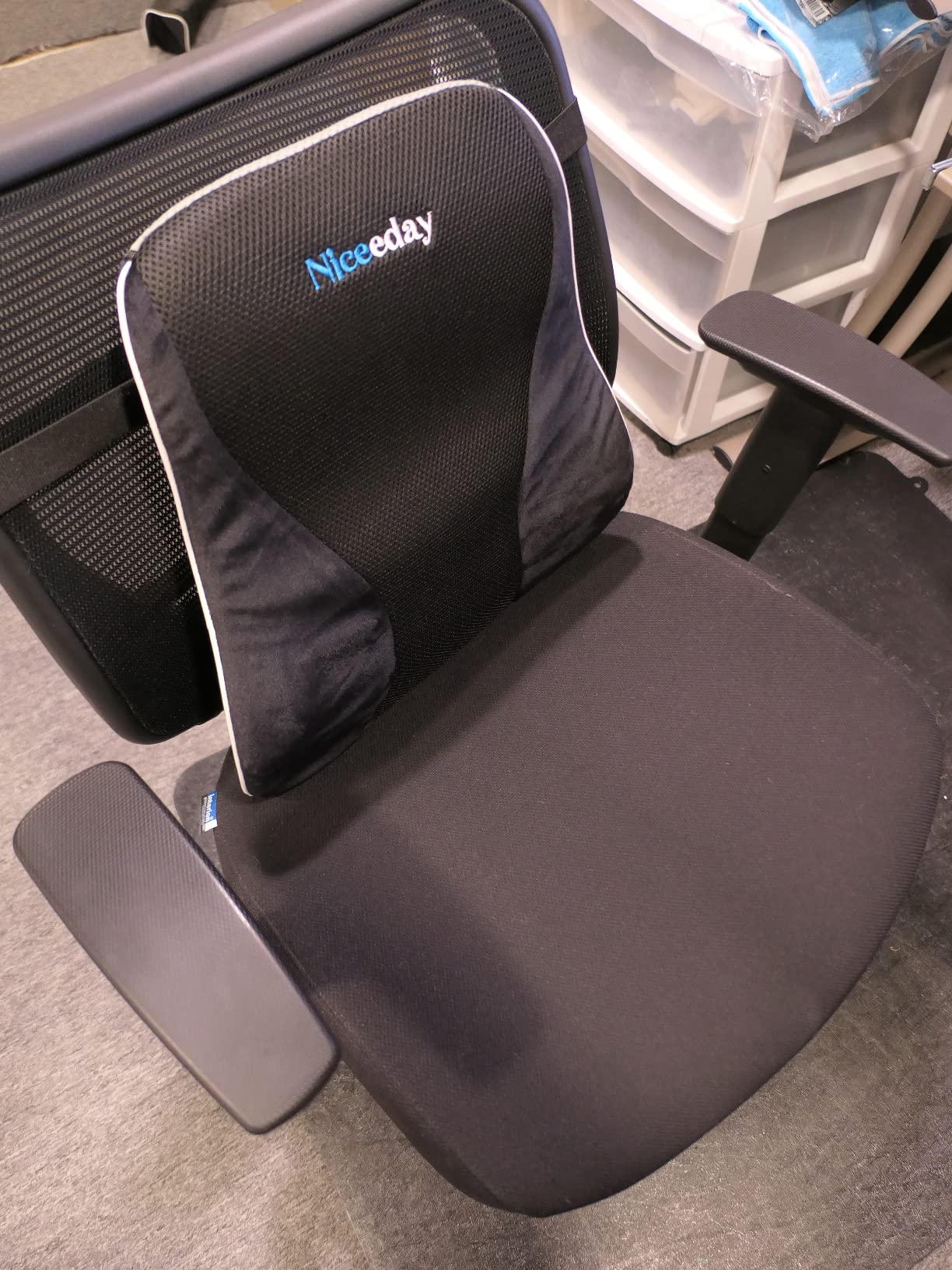 Niceeday Lumbar Support Pillow for Office Chair Car Back Support Pillow, Memory Foam Gaming Chair Desk Chair Back Cushion for Lower Back Pain Relief, Ergonomic Back Rest, Office Home Essentials customer photo 2