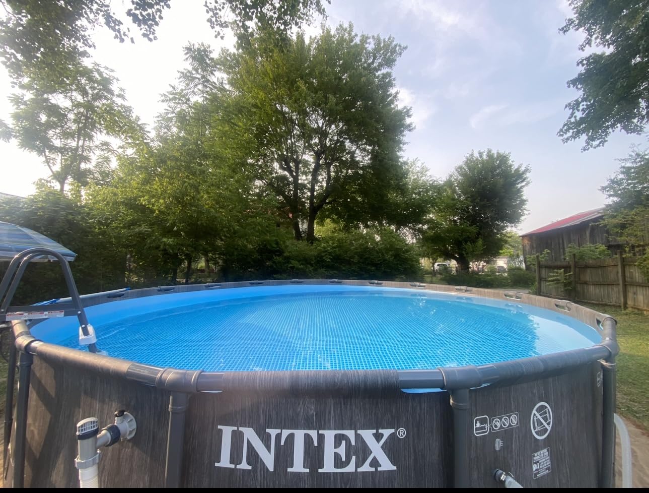 INTEX Greywood Prism Frame 15ft x 48in Round Above Ground Pool Set w/Pump customer photo 2