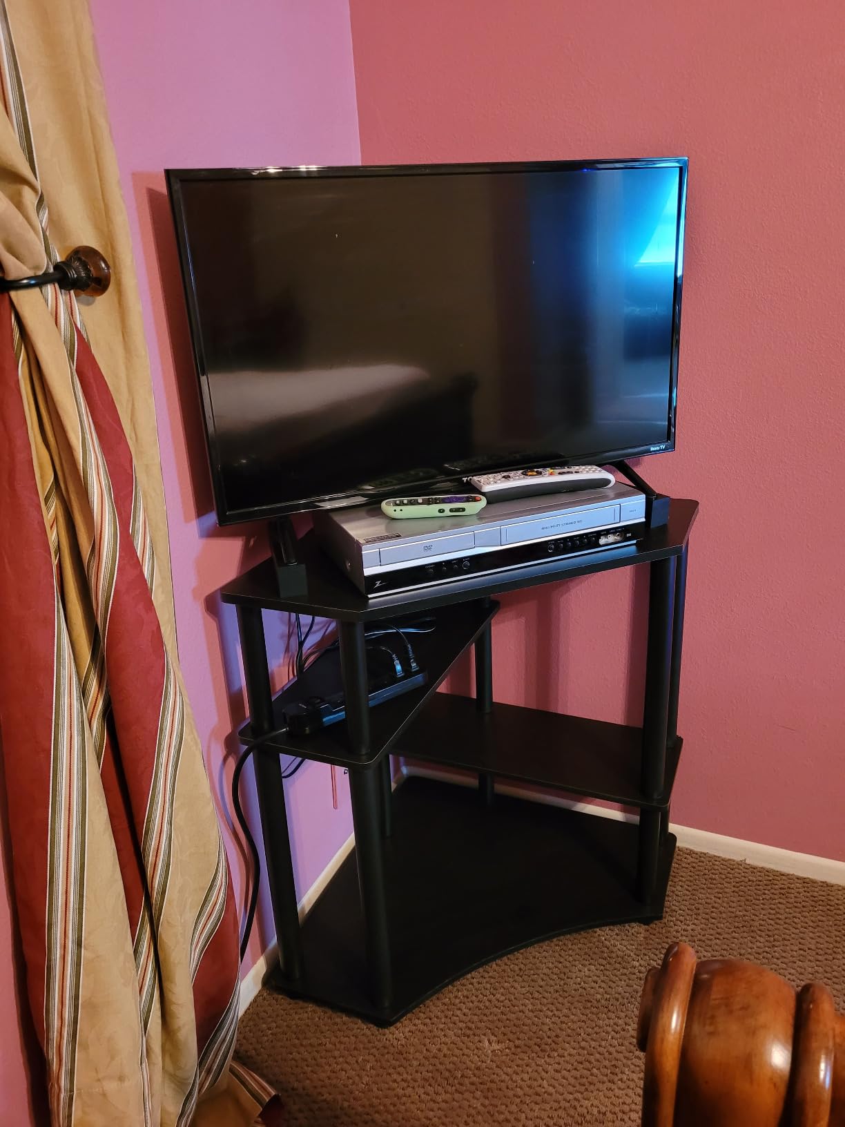 Furinno Turn-N-Tube Toolless Corner Desk, Gaming Desk, French Oak customer photo 2
