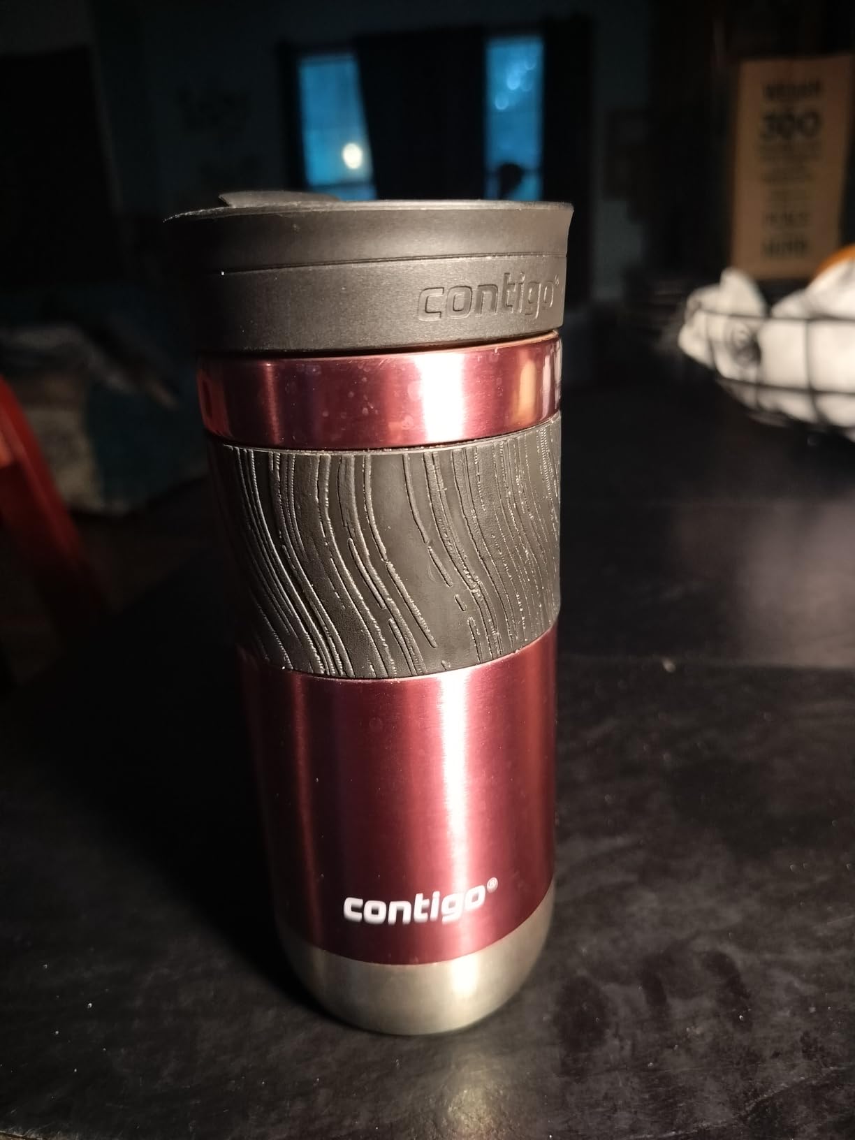 Contigo Byron Vacuum-Insulated Stainless Steel Travel Mug with Leak-Proof Lid Reusable Coffee Mug or Water Bottle BPA-Free 16oz Licorice Keeps Beverages Hot for 6 Hours or Cold for 12 Hours customer photo 1