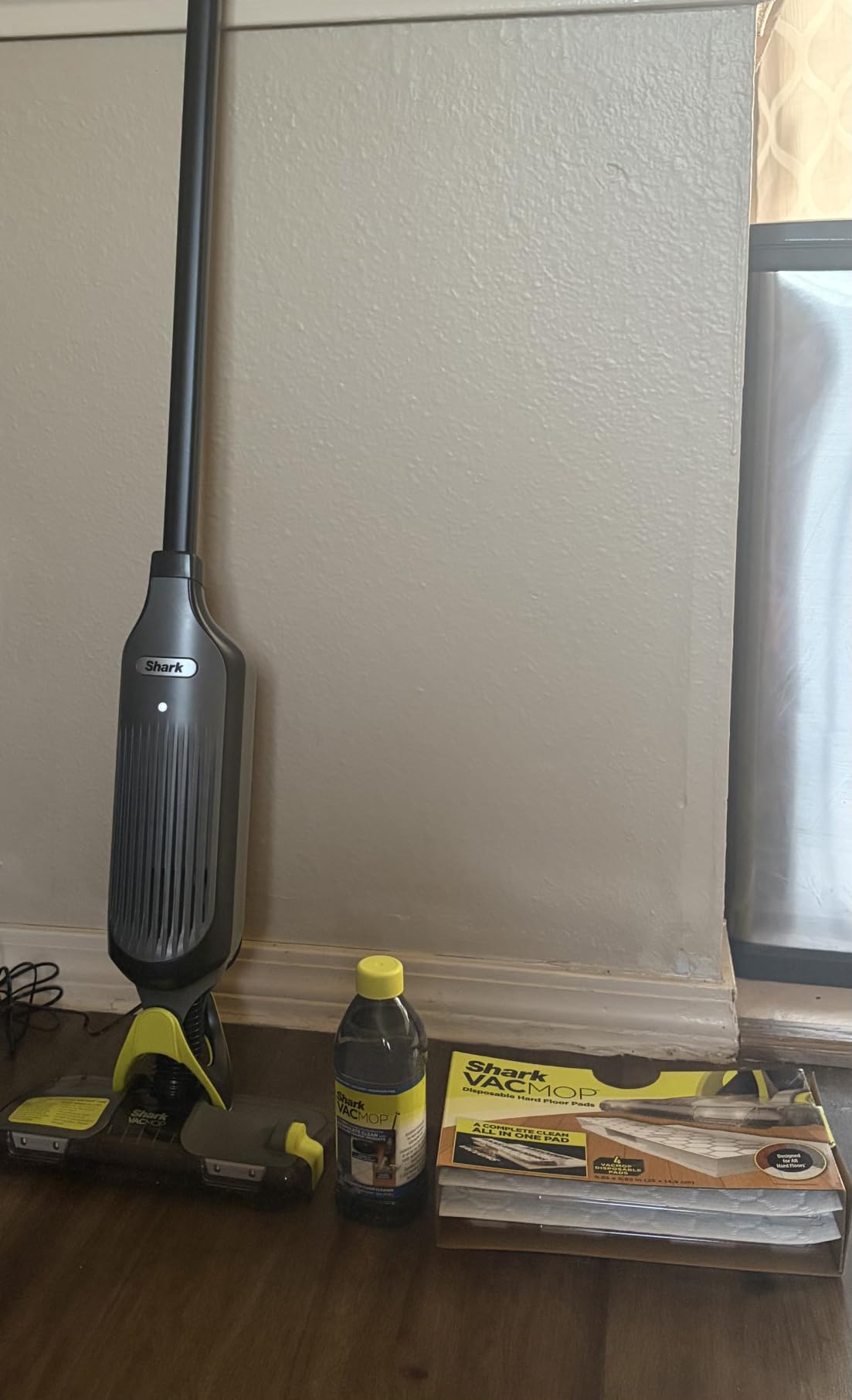 Shark VACMOP Cordless Vacuum & Spray Mop, Gray, VM252 | Hard Floor Cleaner, Powerful Suction, Lightweight, LED Headlights, 4 Disposable Pads, 12oz Solution Included customer photo 2
