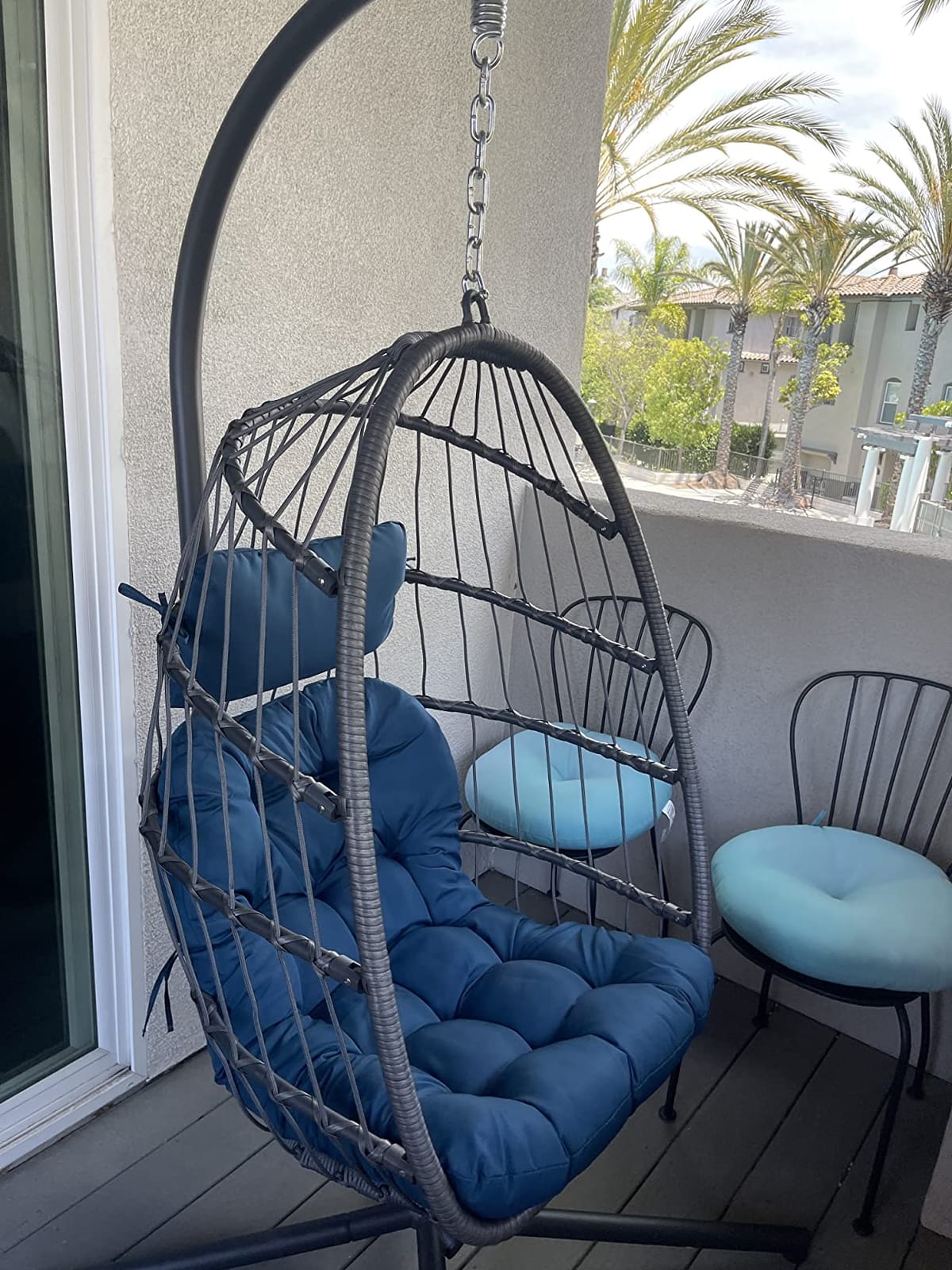 Brafab Swing Egg Chair with Steel Stand for Indoor Outdoor Patio Porch customer photo 2