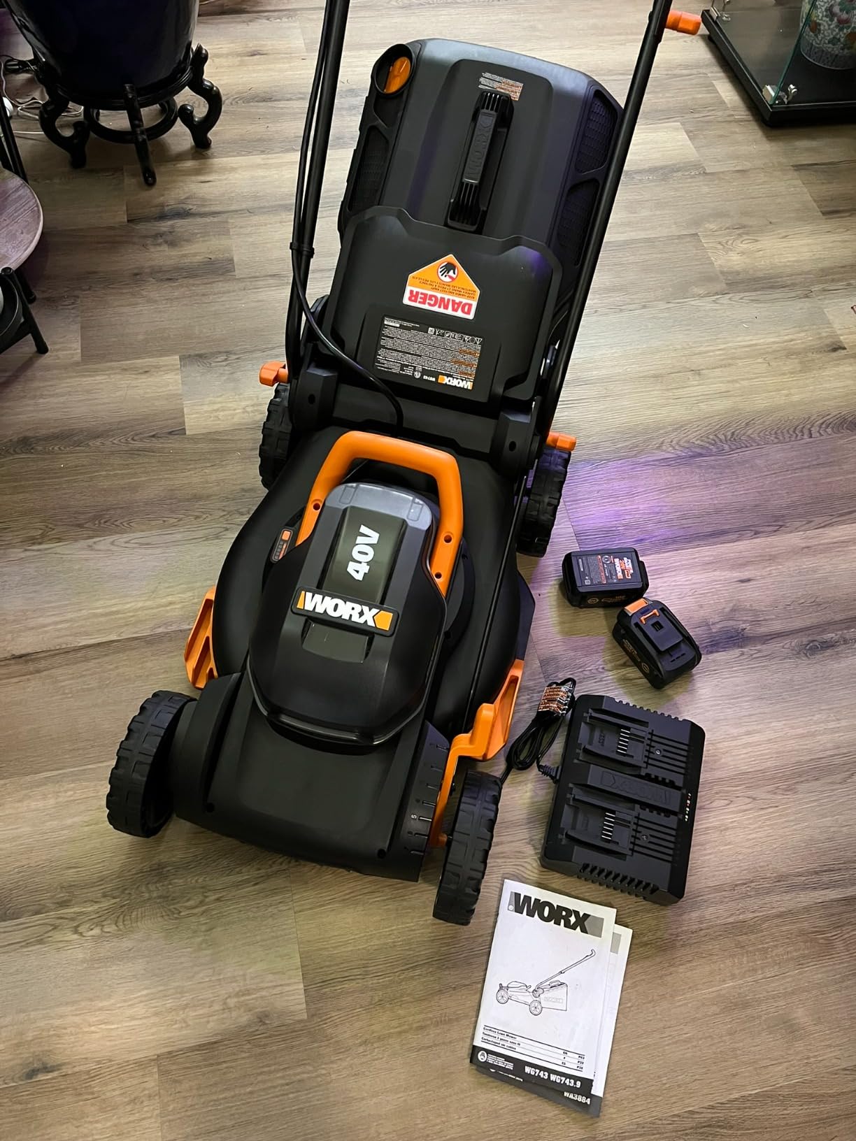 WORX Cordless Lawn Mower, 40V 17