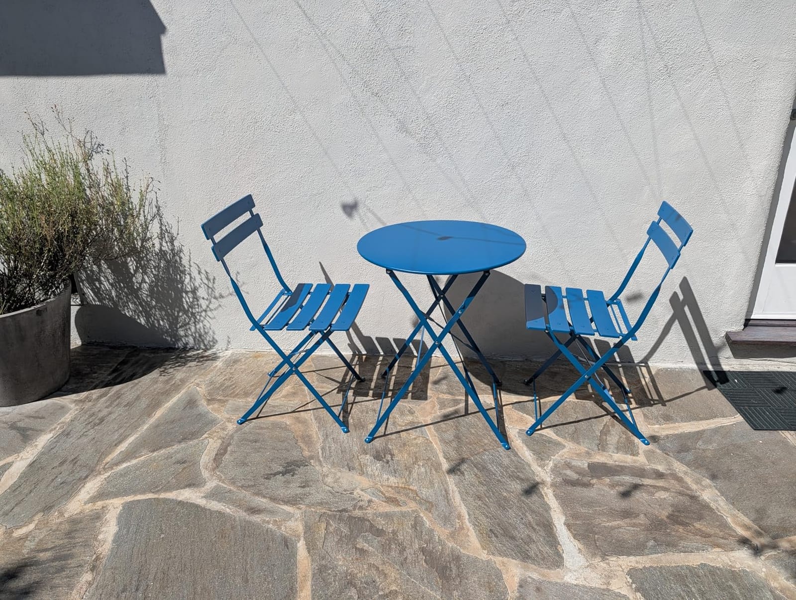 Grand Patio 3 Piece Folding Patio Bistro Set for Outdoor, Peacock Blue customer photo 1