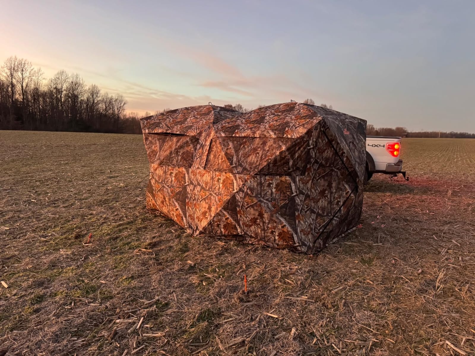 THUNDERBAY Bunkhouse Pop Up Portable 6 Person Side-by-Side Hunting Blind, Footprint: 140
