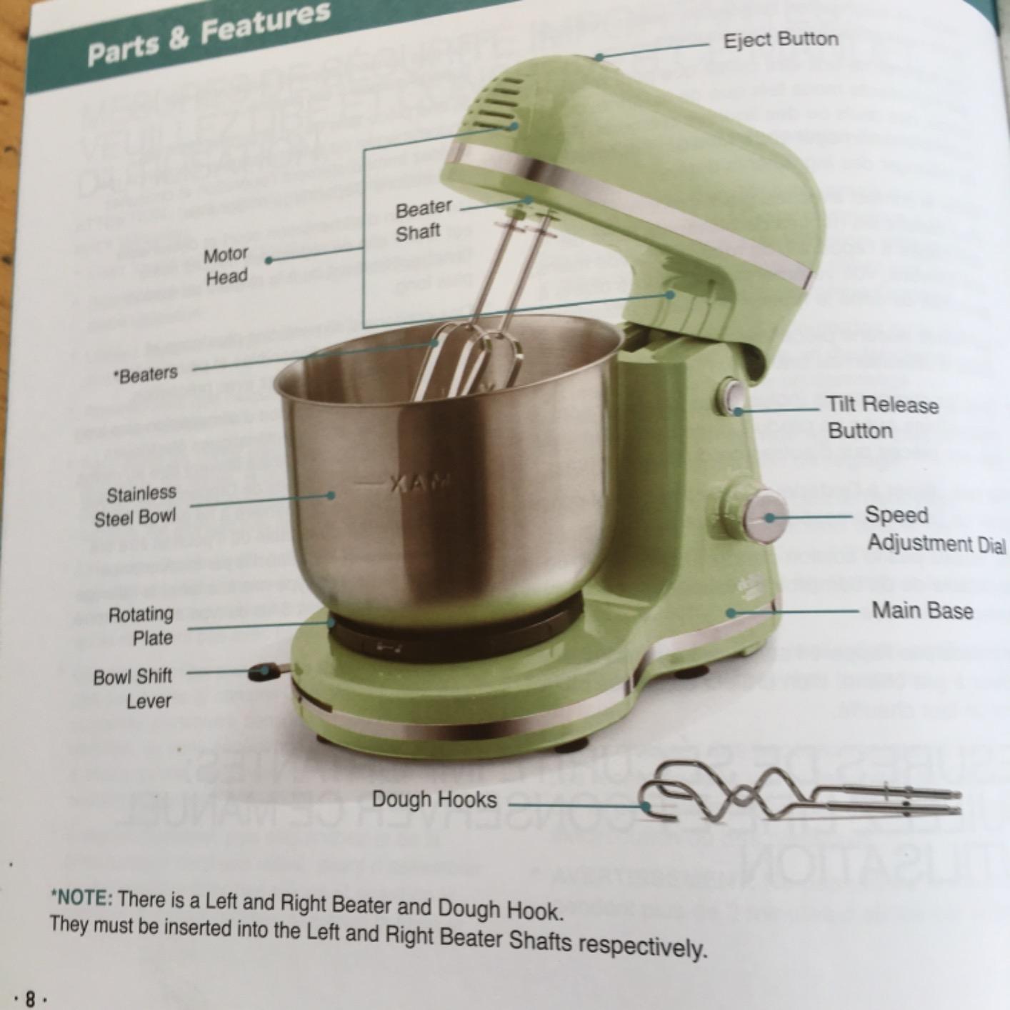 Delish by Dash Stand Mixer - Compact Mixer for Everyday Baking - 5-Speed Power with Removable Mixing Bowl - Dough Hooks Included - Aqua, 3.5-Quart customer photo 1